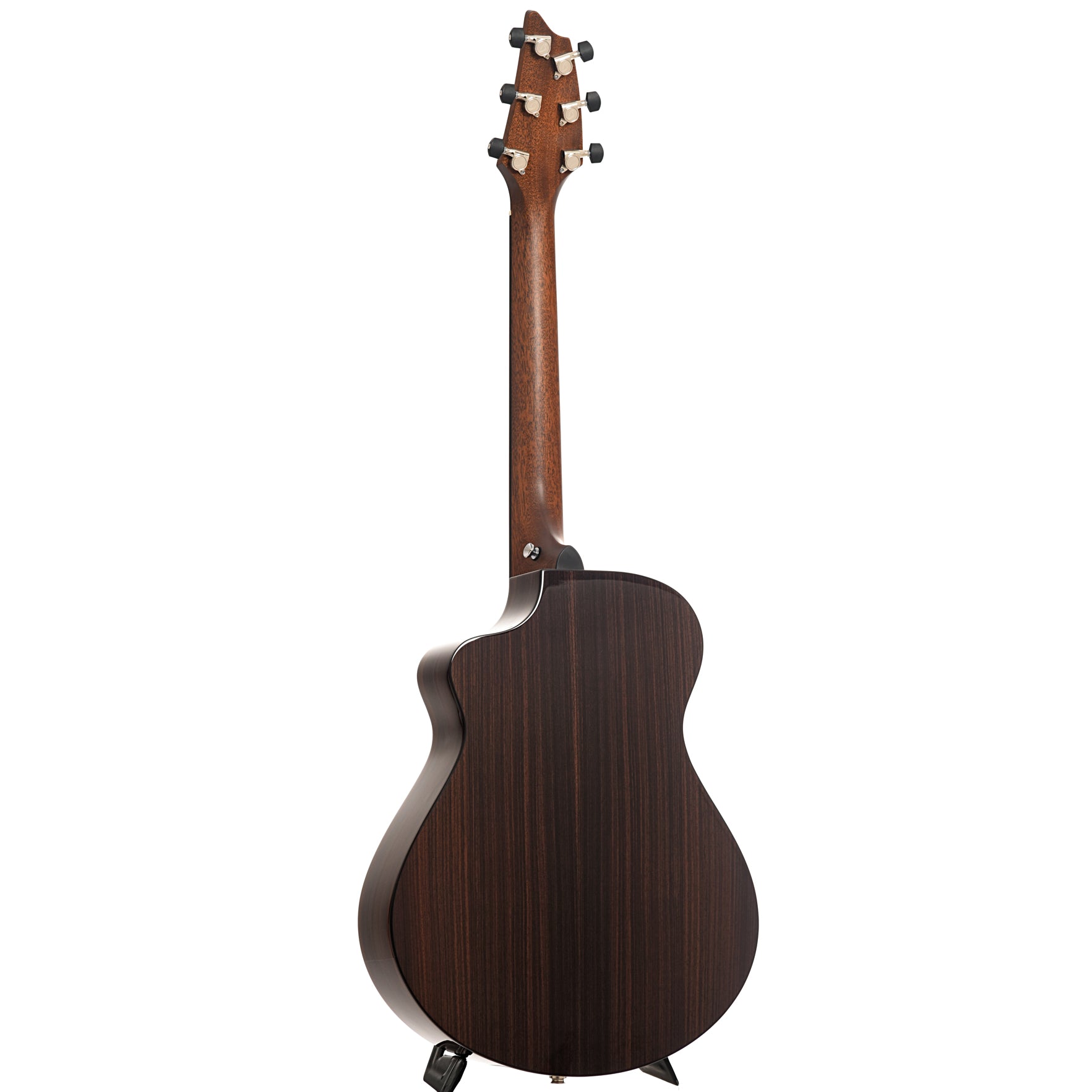 Full back and side of Breedlove Premier Companion Edgeburst CE Redwood-EI Rosewood Acoustic-Electric Guitar
