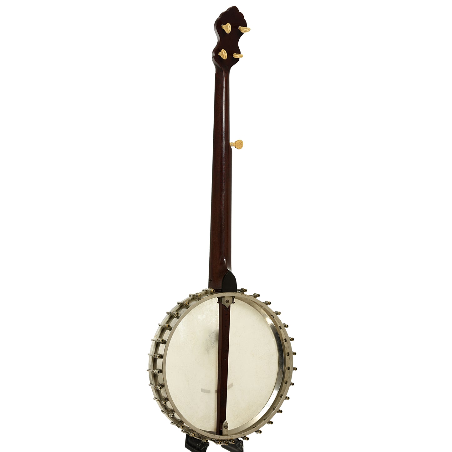 Full back and side of L.B. Gatcomb Robinson Improved Grade 2 Open Back Banjo