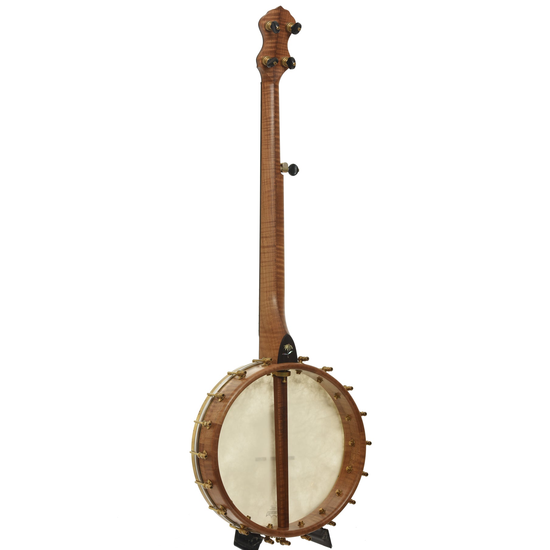 Back and side of Ozark Banjo Co. Maple Whyte Laydie 12" Openback Banjo