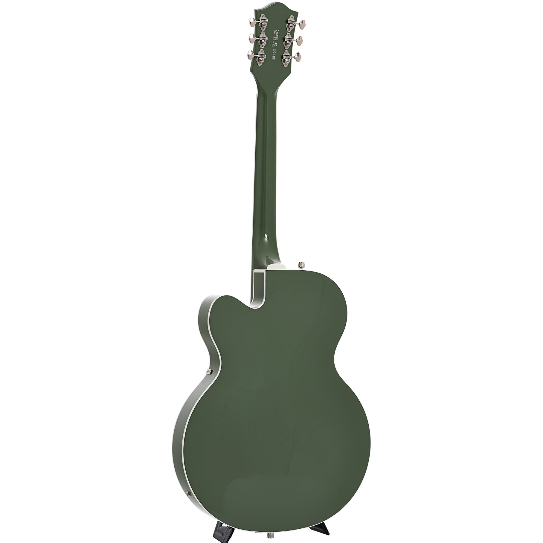 Full back and side of Gretsch G5420T Electromatic Classic Single-Cut with Bigsby, Two-Tone Anniversary Green