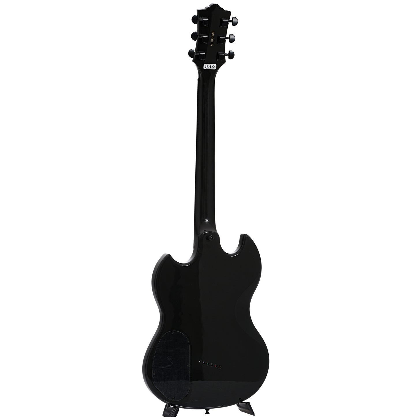 Full back and side of Guild Polara Night Edition Electric Guitar, Tungsten