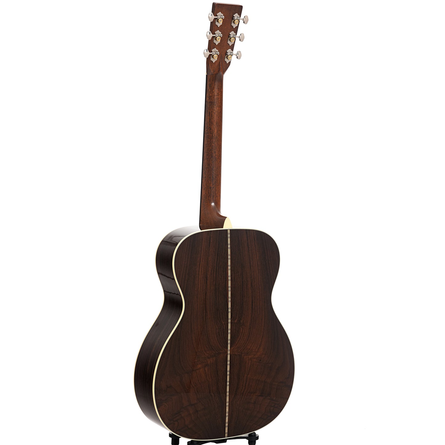 Full back and side of Martin Custom 28-Style 000 Guitar & Case, Wild Grain Rosewood & Adirondack Spruce