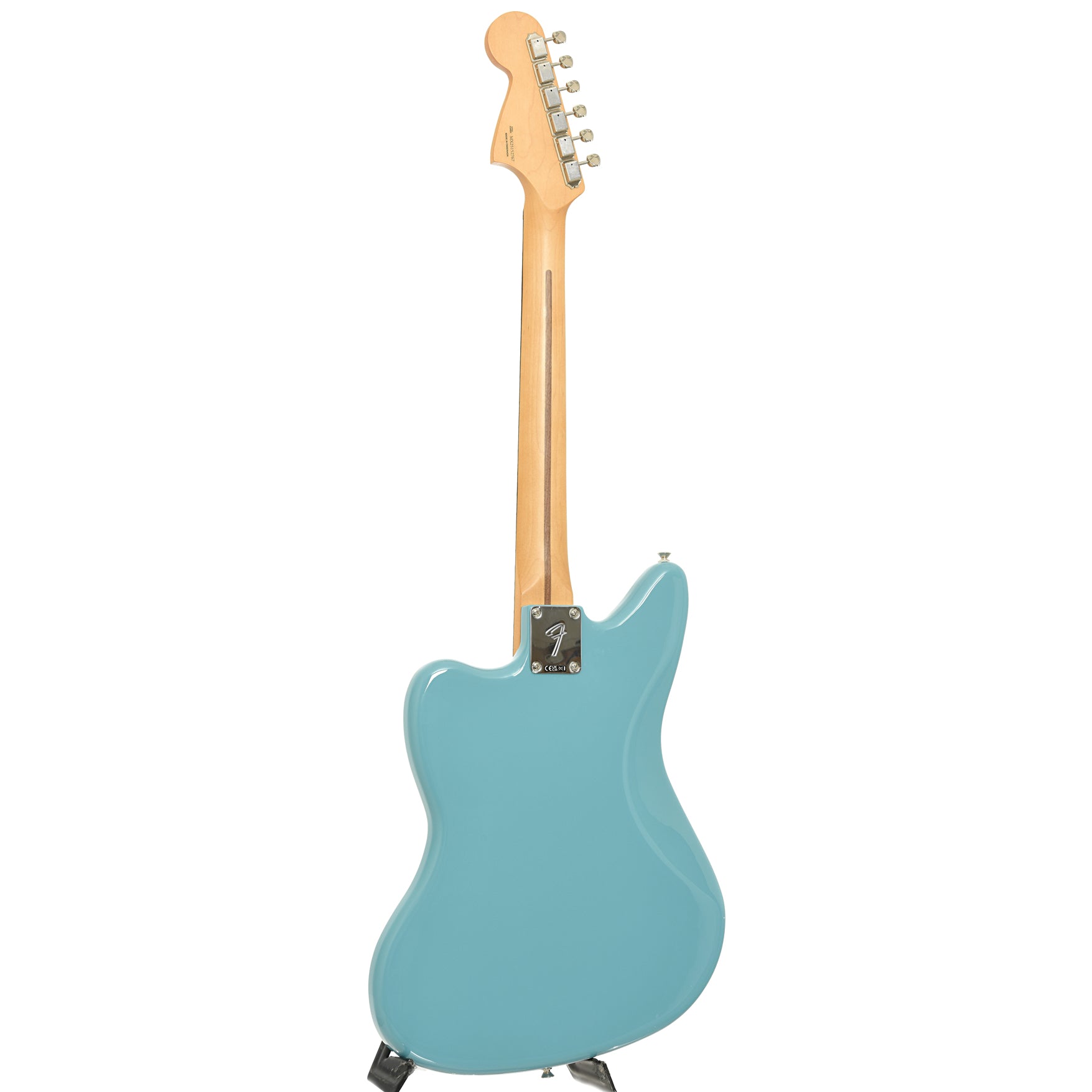 Full back and side of Fender Player II Jaguar Electric Guitar, Aquatone Blue