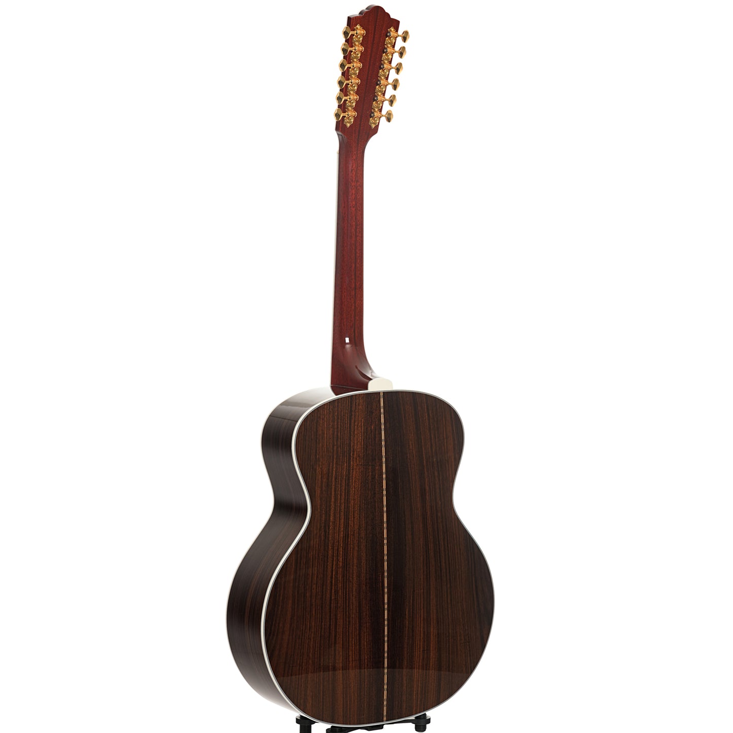 Full back and side of Guild USA F-512 12-String Acoustic Guitar with Case