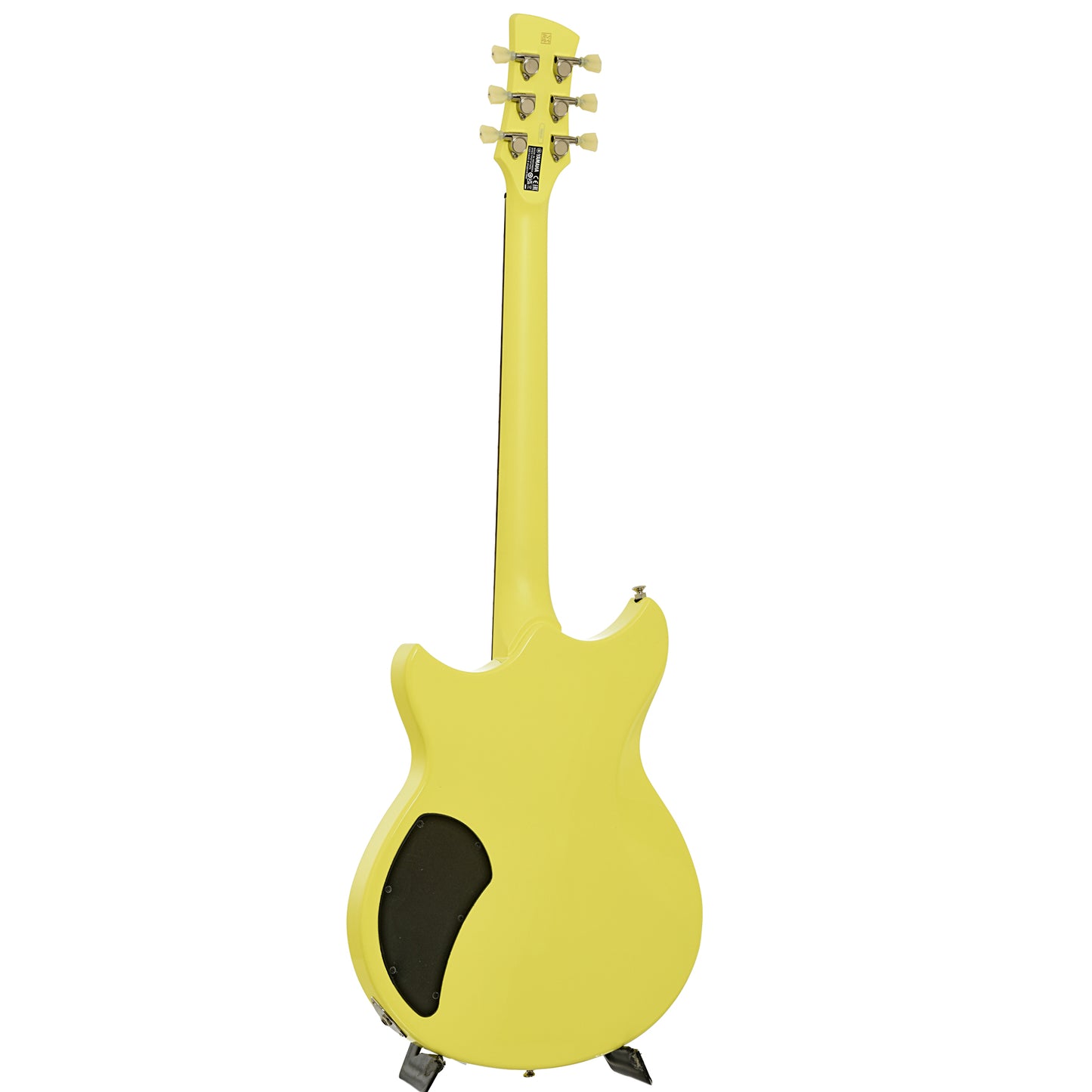 Full back and side of Yamaha RSE20 Revstar Element Electric Guitar, Neon Yellow