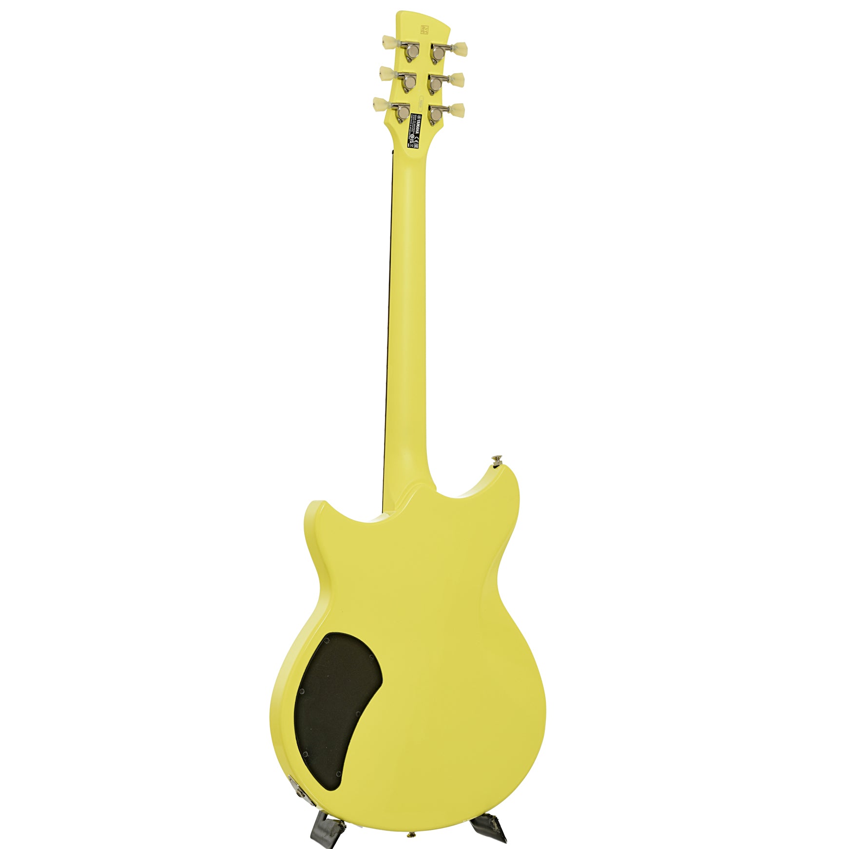 Full back and side of Yamaha RSE20 Revstar Element Electric Guitar, Neon Yellow