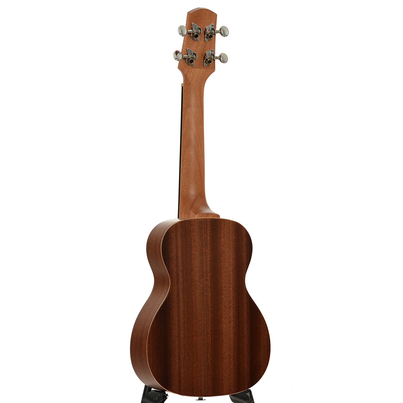 Full back and side of Ibanez Concert Ukulele with Bag, Open Pore Natural