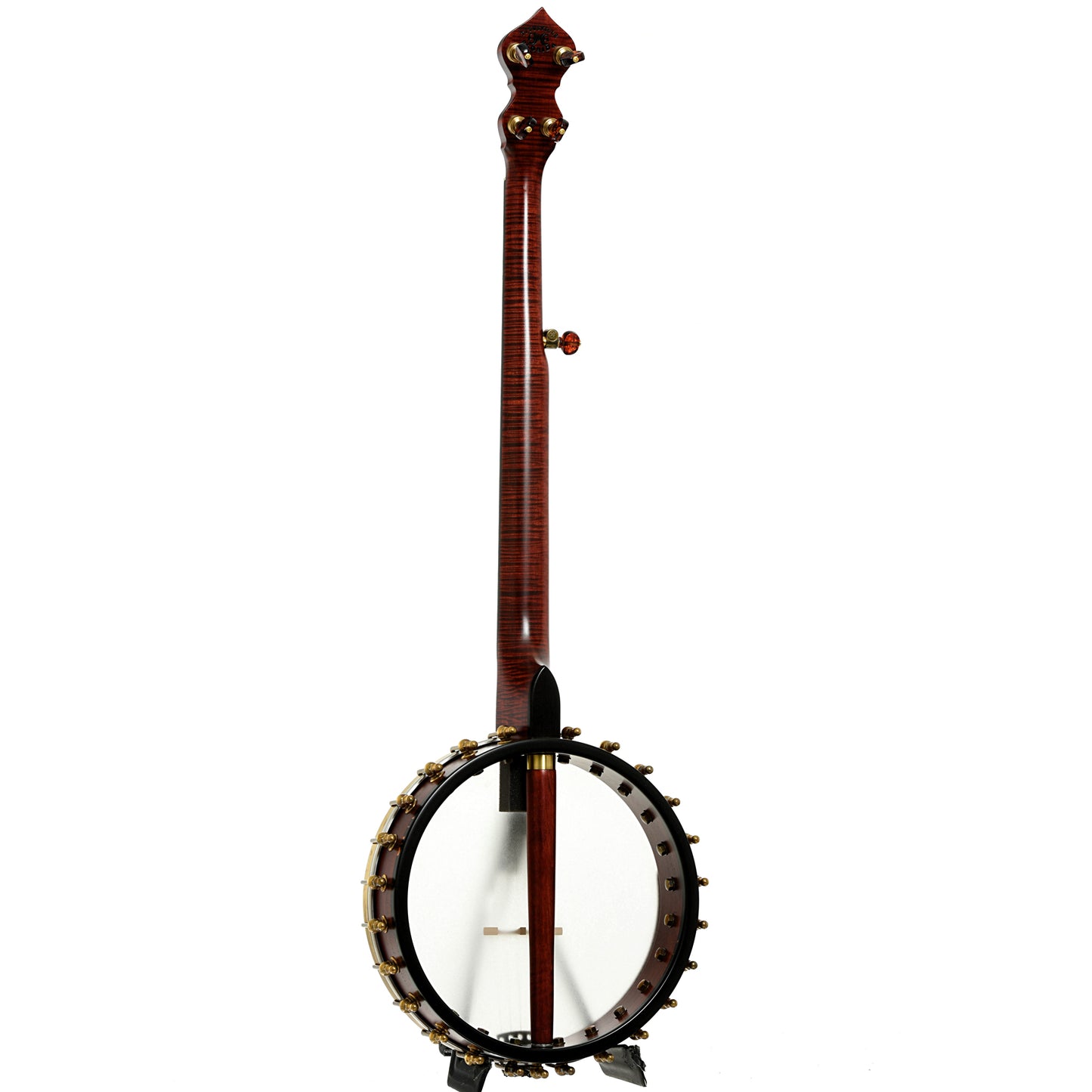 Full back and side of Ome Jubilee 11" Openback Banjo, Maple Neck