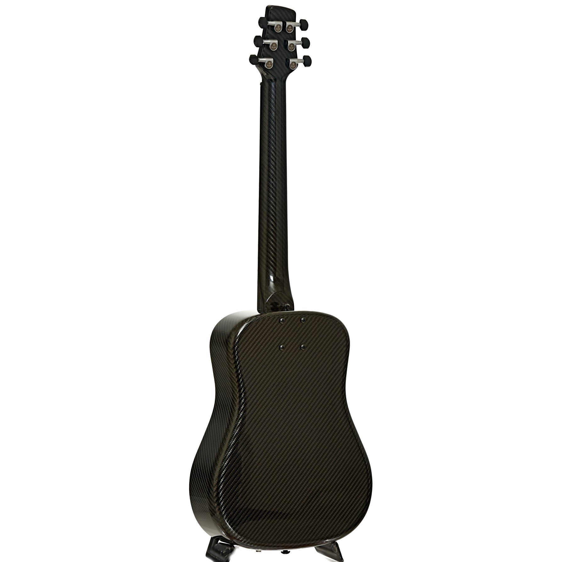 Full back and side of KLOS Full Carbon Acoustic-Electric Travel Guitar, B-Stock