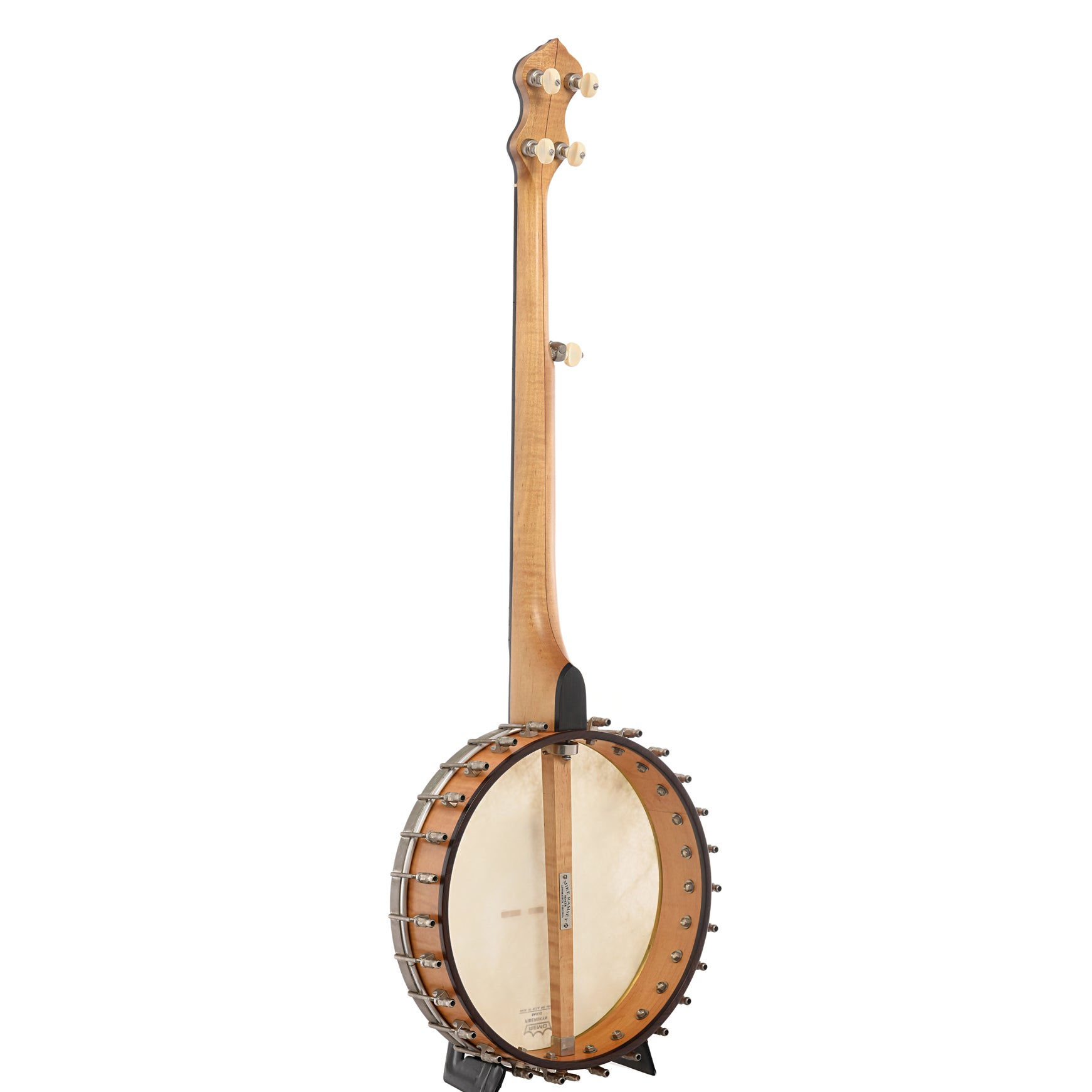 Full back and side of Chanterelle Maple Special 12" Open Back Banjo