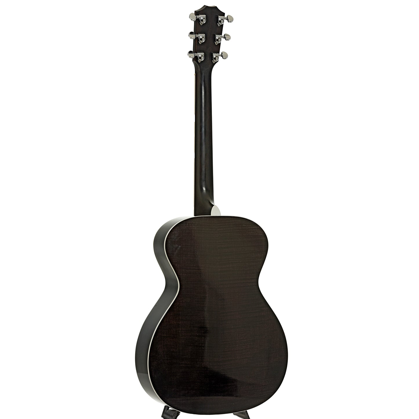 Full back and side of Taylor 612 Translucent Black Acoustic Guitar
