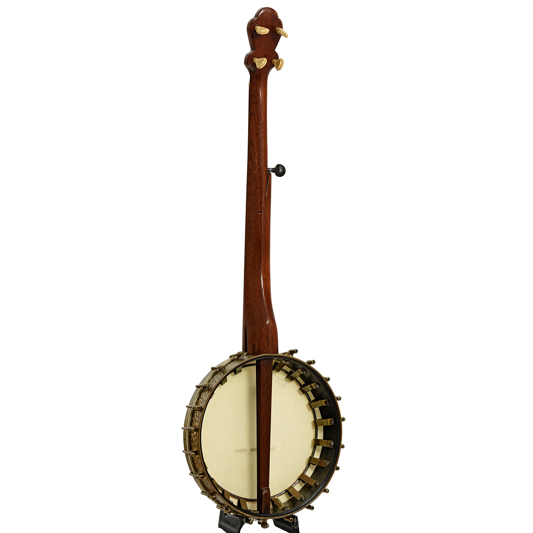 Full back and side of Celebrated Benary Open Back Banjo 