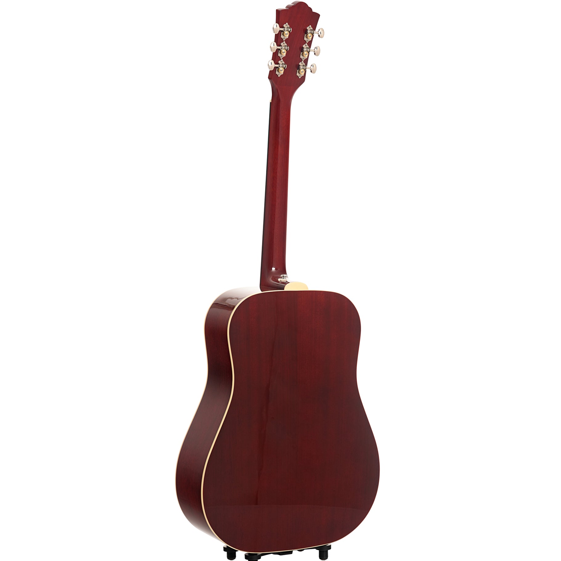 Full back and side of Guild Westerly Collection D-140 Acoustic Guitar, Cherry Burst