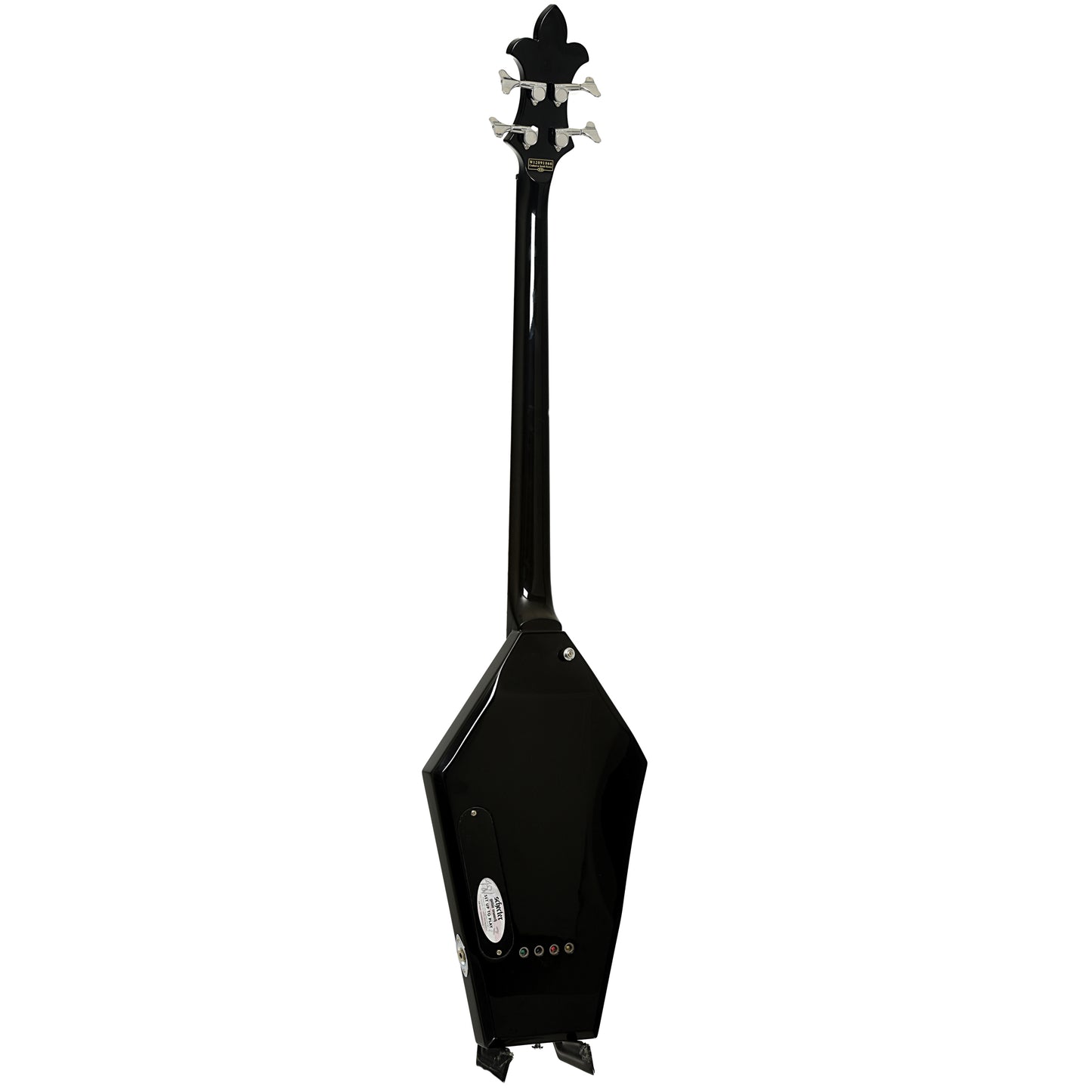 Full back and side of Schecter Diamond Series Sean Yseult Casket Electric Bass