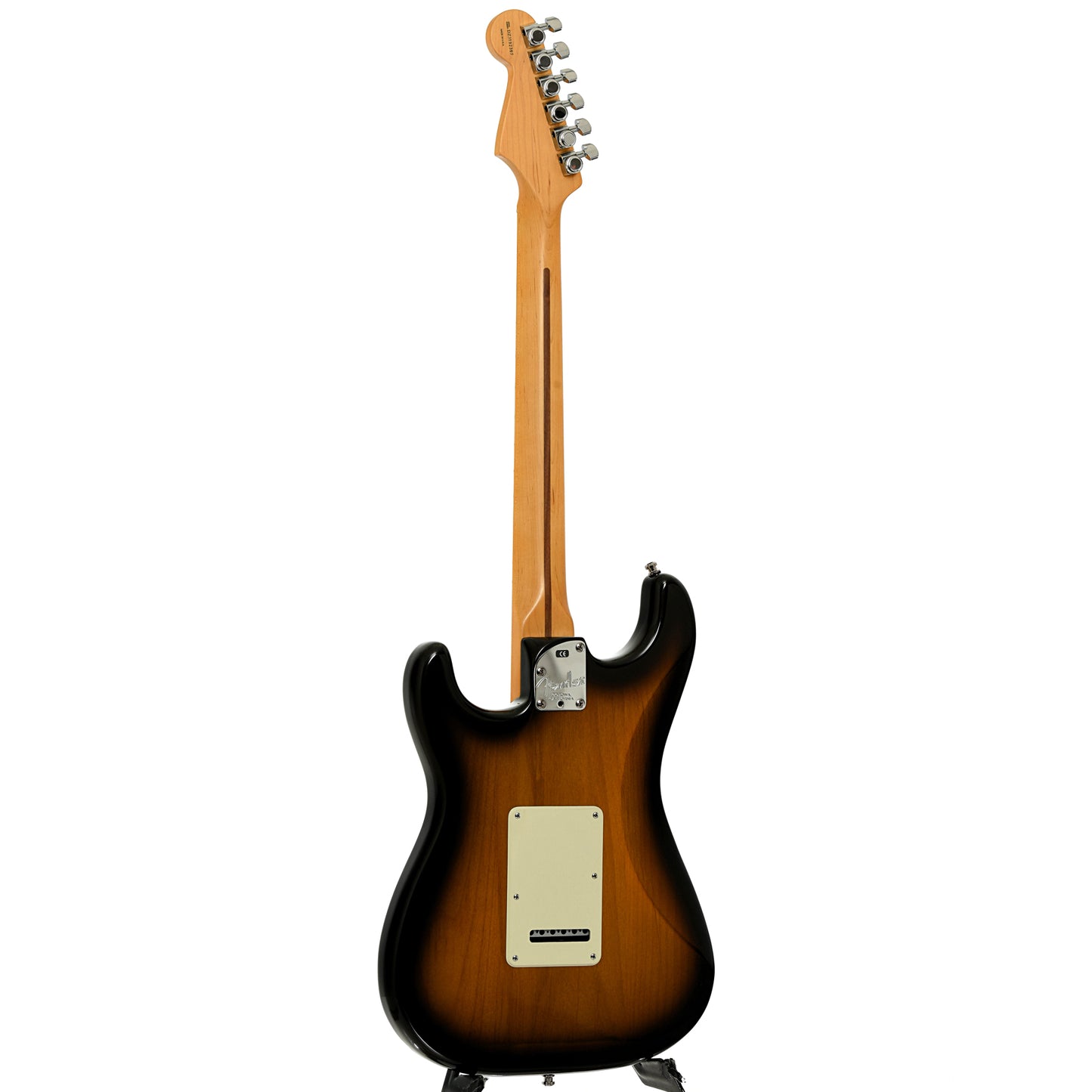 Full back and side of Fender American Deluxe Stratocaster 