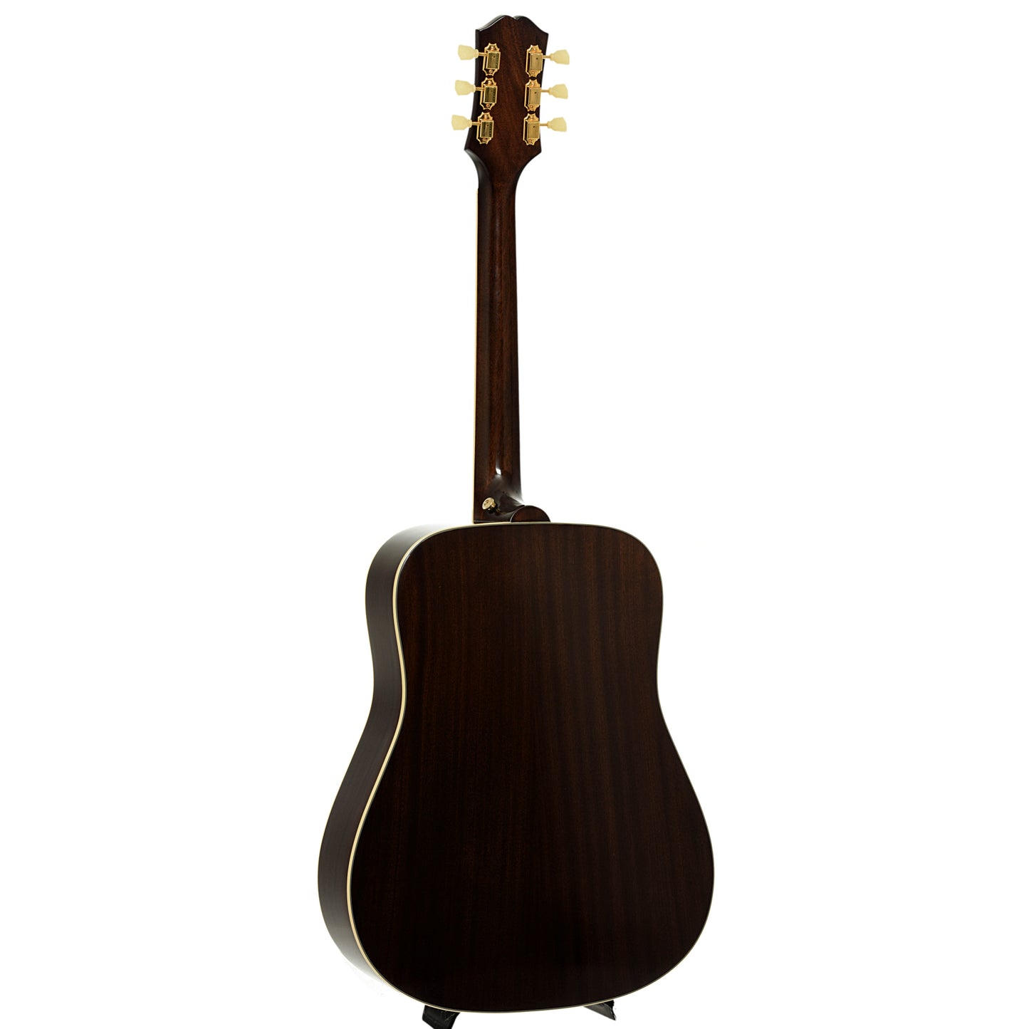 Full back and side of Epiphone Hummingbird Acoustic Guitar