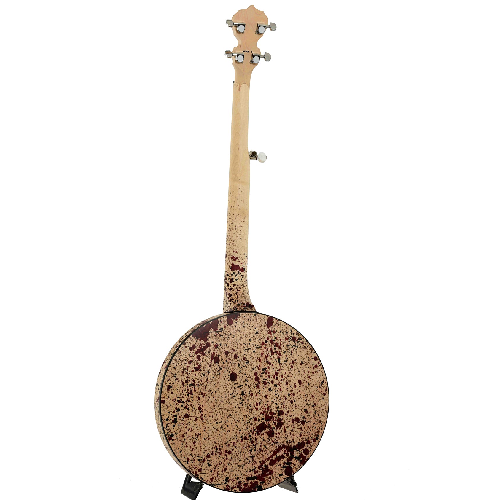 Full back and side of Deering Limited Edition Zombie Killer III Resonator Banjo