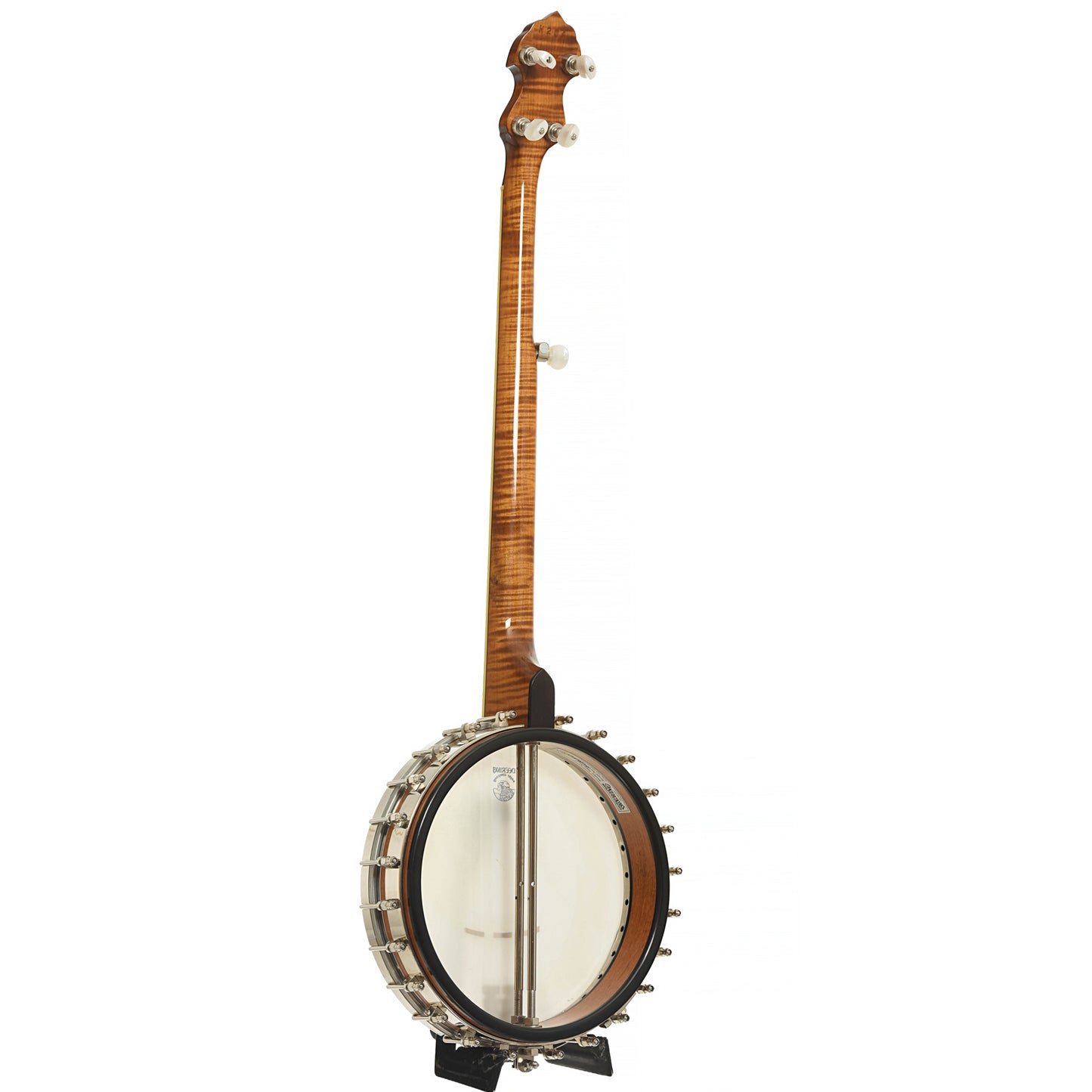 Full back and side of Deering Vega No. 2 Open Back Banjo