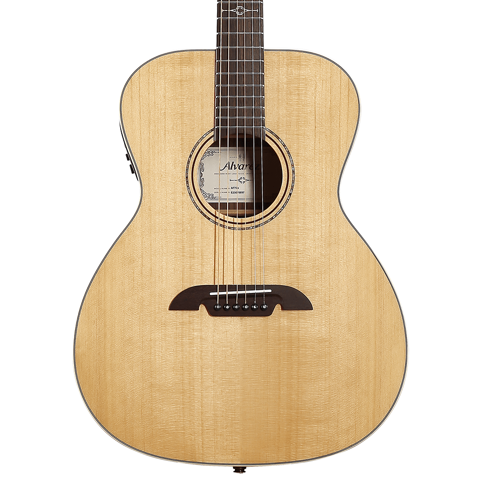 Front of AF70E OM Acoustic-Electric Guitar