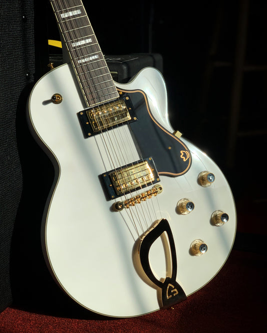 Showroom photo of Guild Aristocrat HH Guitar - Snowcrest White