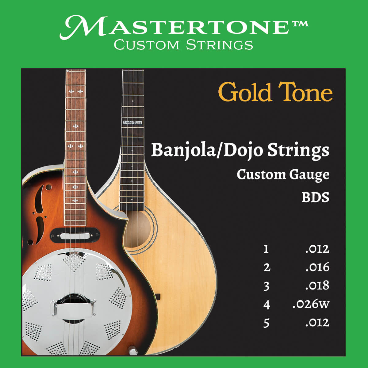 Gold Tone Banjola OR Dojo Strings, Custom Gauge