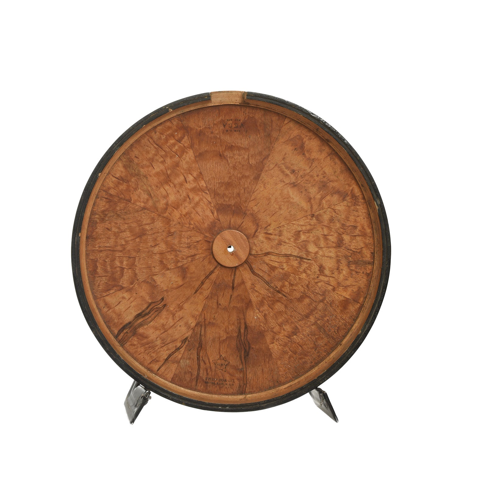 logo inide resonator of Vega Vegaphone Professional Conversion Openback Banjo