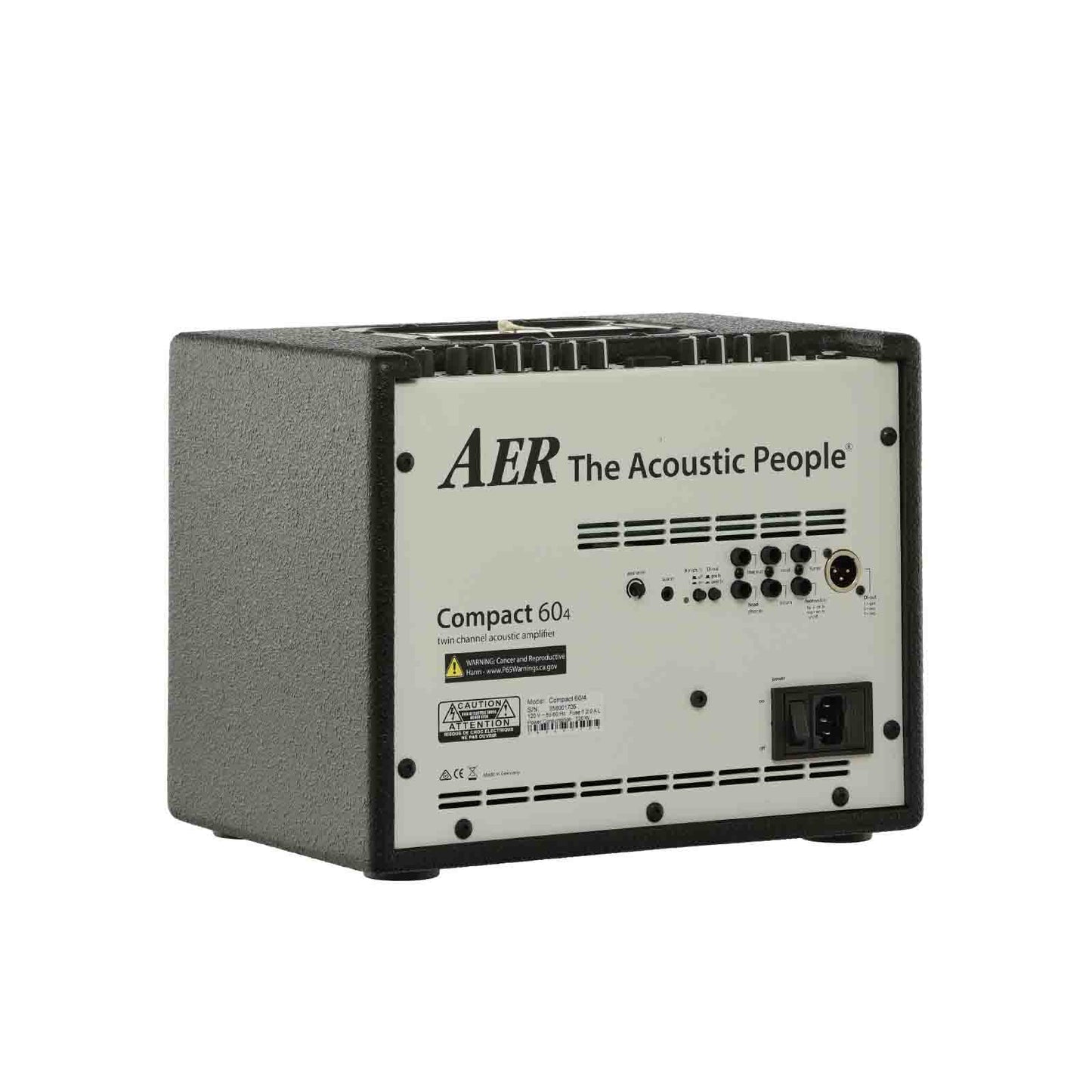 Back and side of AER Compact 60/4 Acoustic Guitar Amplifier