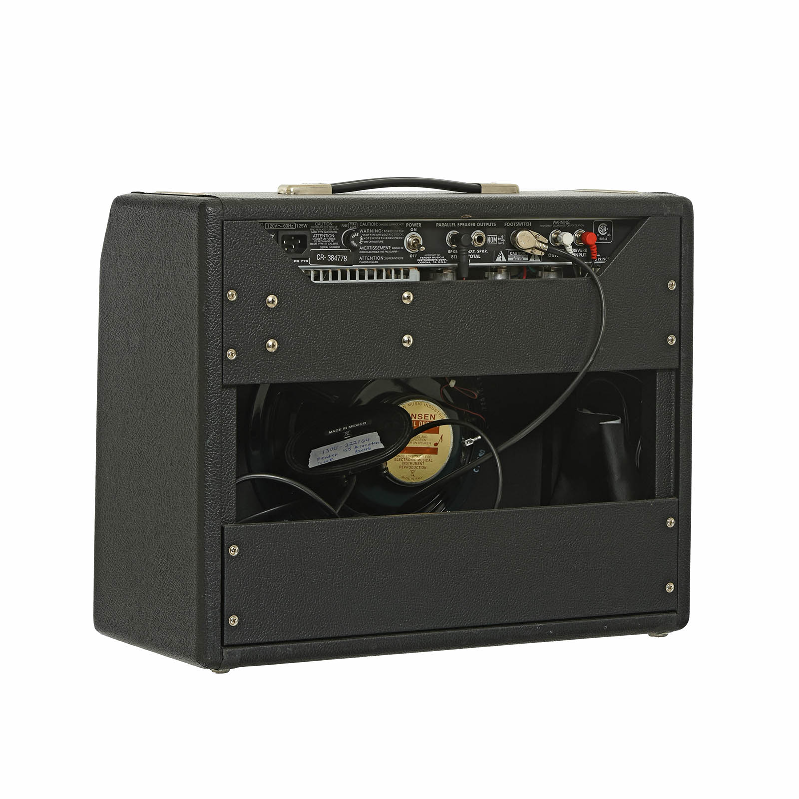 Back and side of Fender '65 Princeton Reverb Combo Amplifier