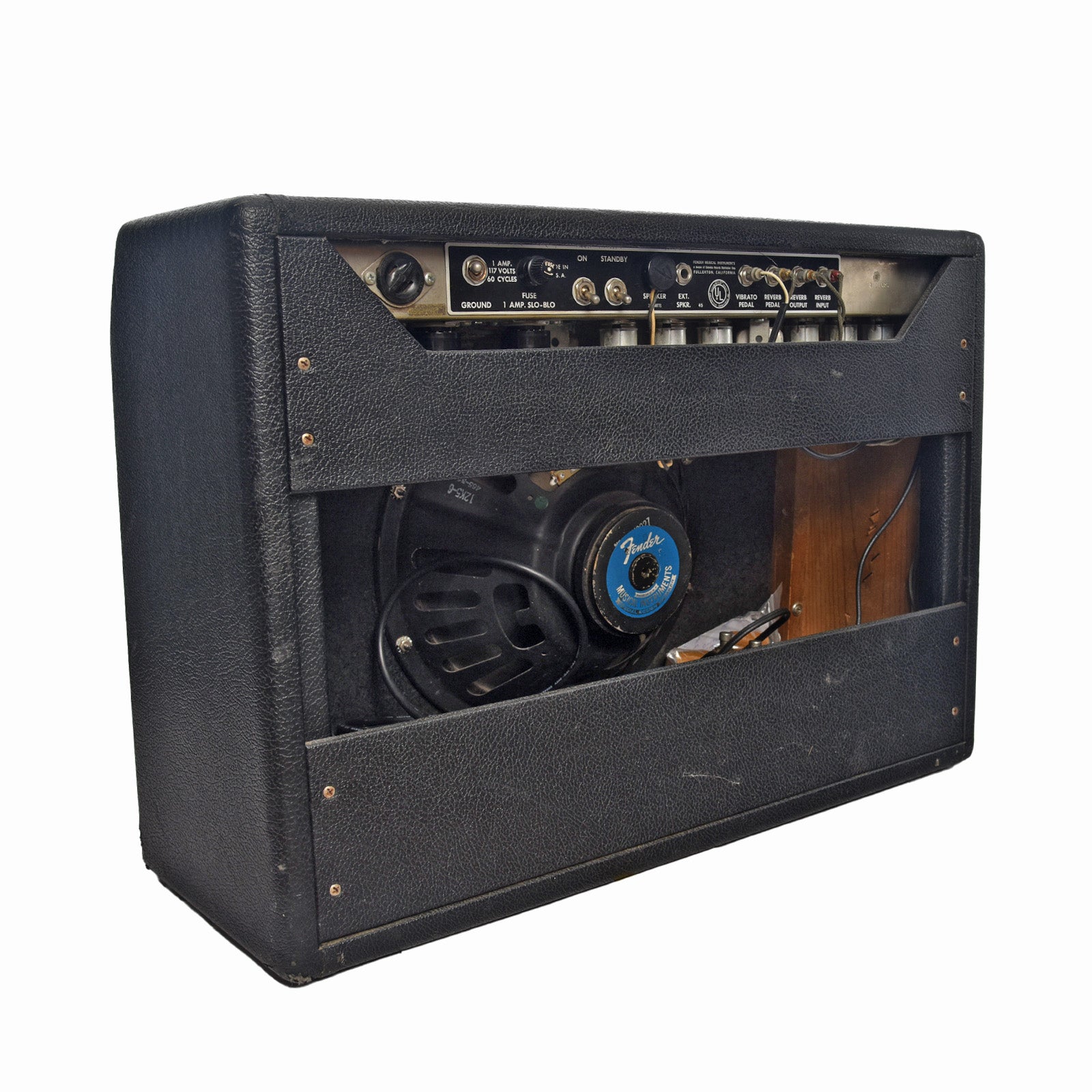 Back and side of Fender Deluxe Reverb Combo Amp