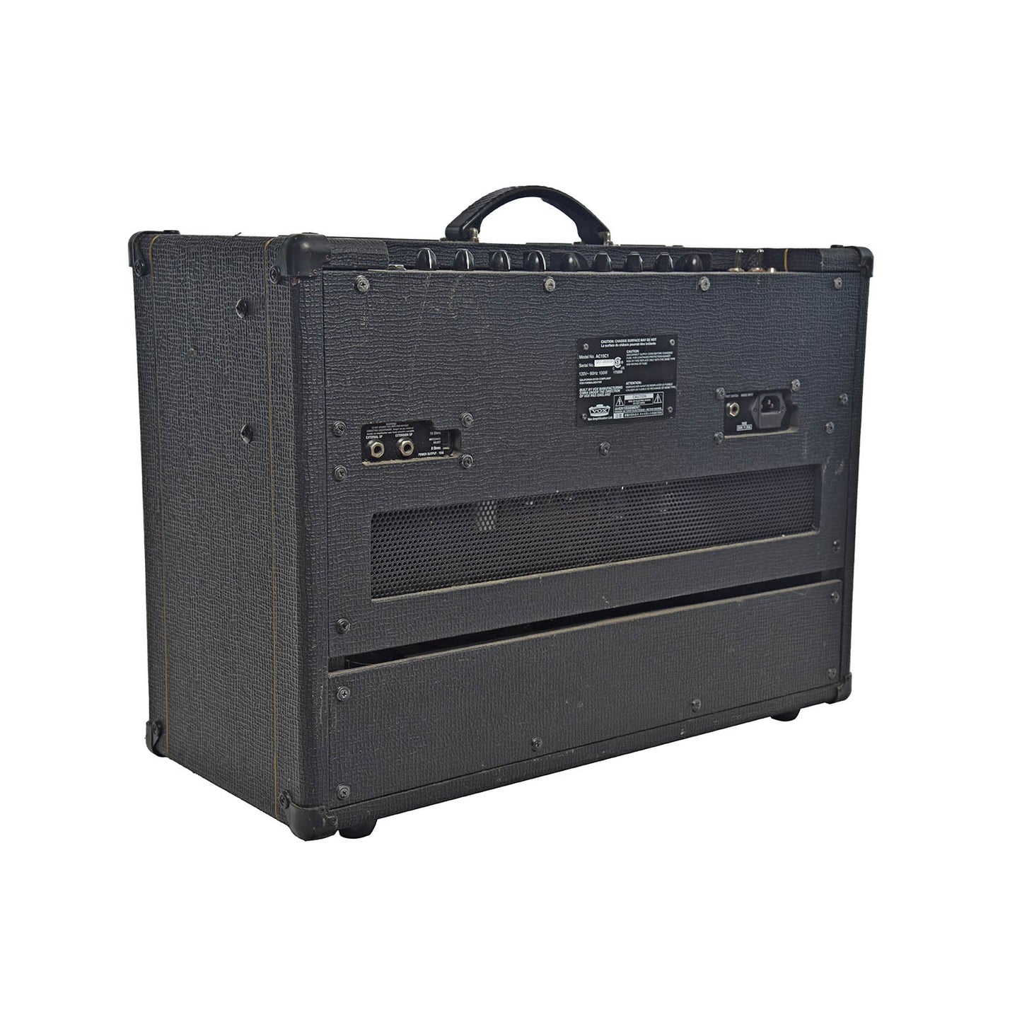 Back and side of Vox AC-15C1 Combo Amp