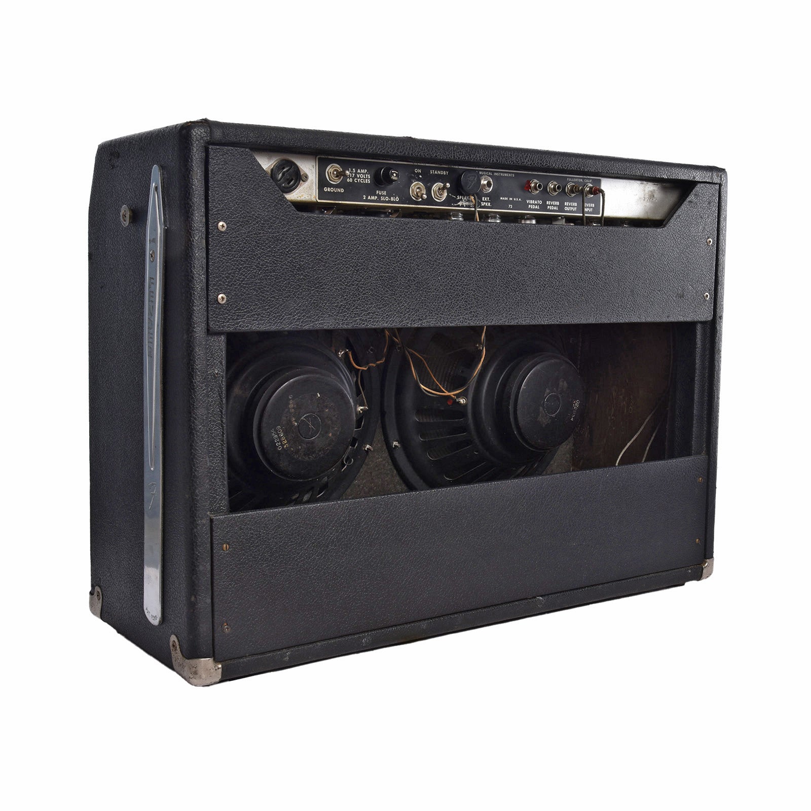 Back and side of Fender Pro Reverb Amplifier (1967)