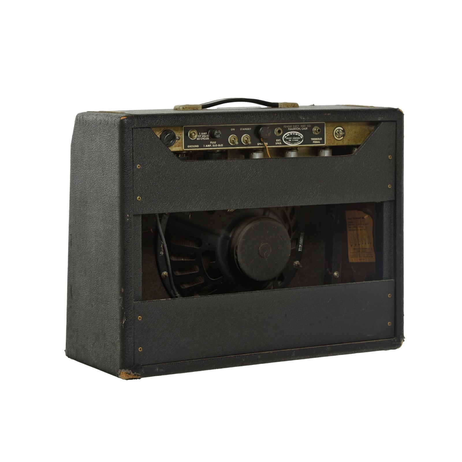 Back and side of Fender Deluxe Combo Amp  