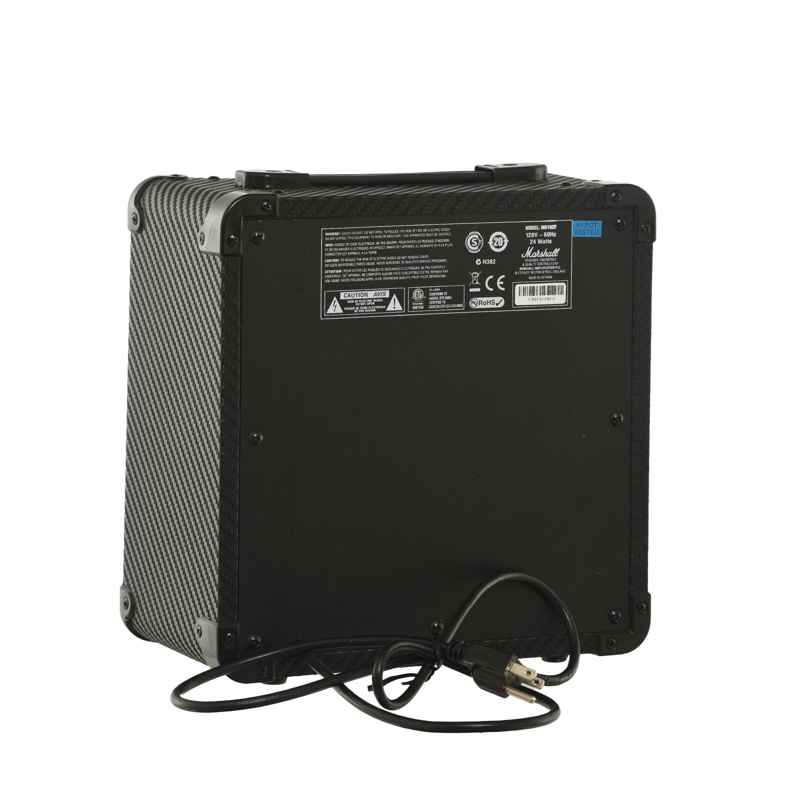 Back and side of Marshall MG10CF Combo Amplifier