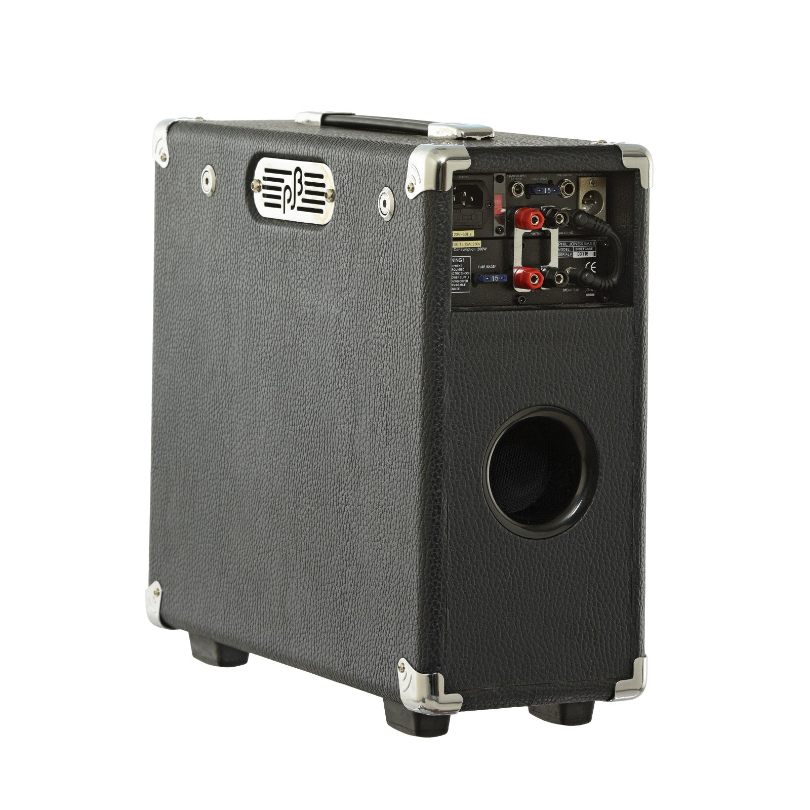 Back and side of Phil Jones Briefcase Bass Combo Amp