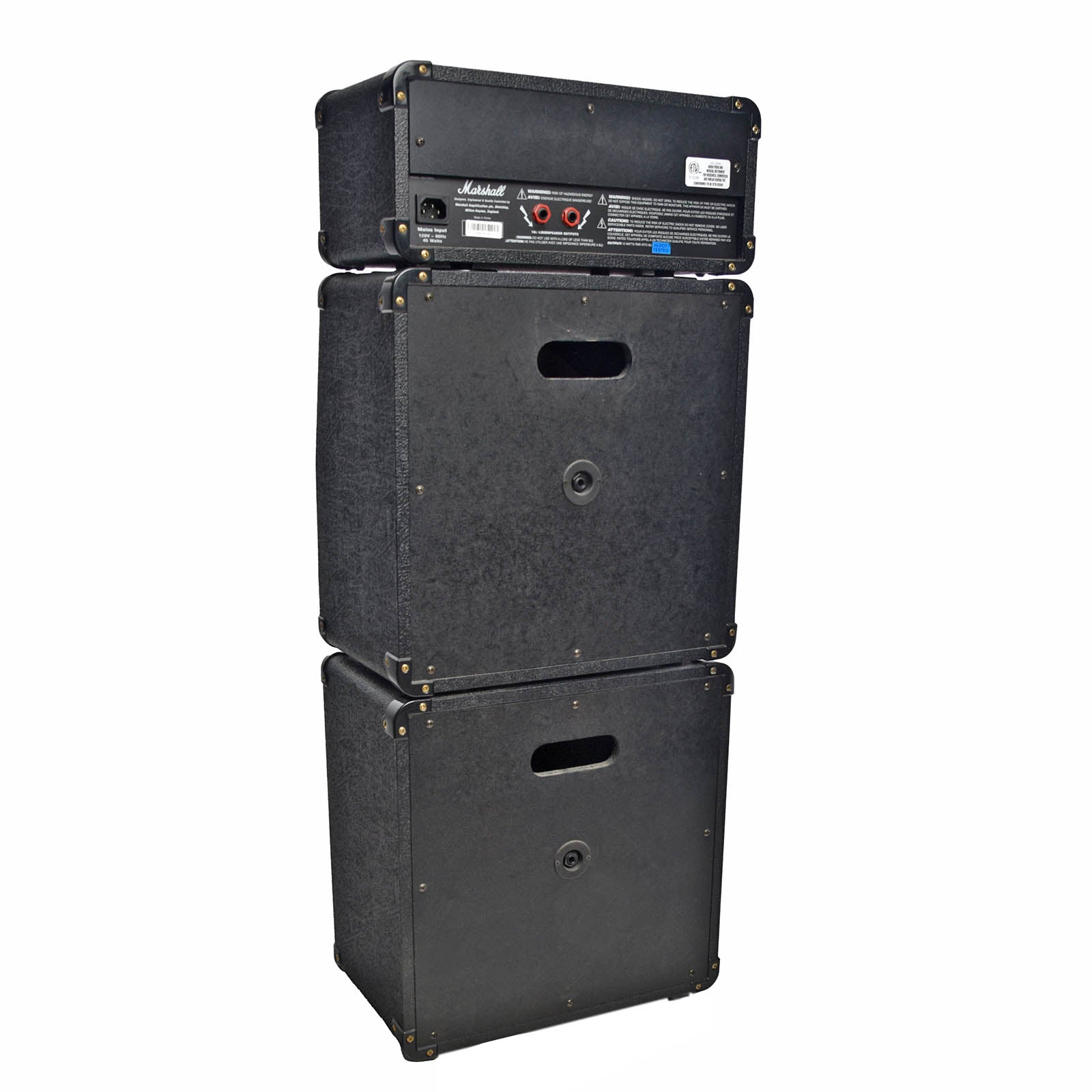 Back and side of Marshall MG15MSII Mini Stack