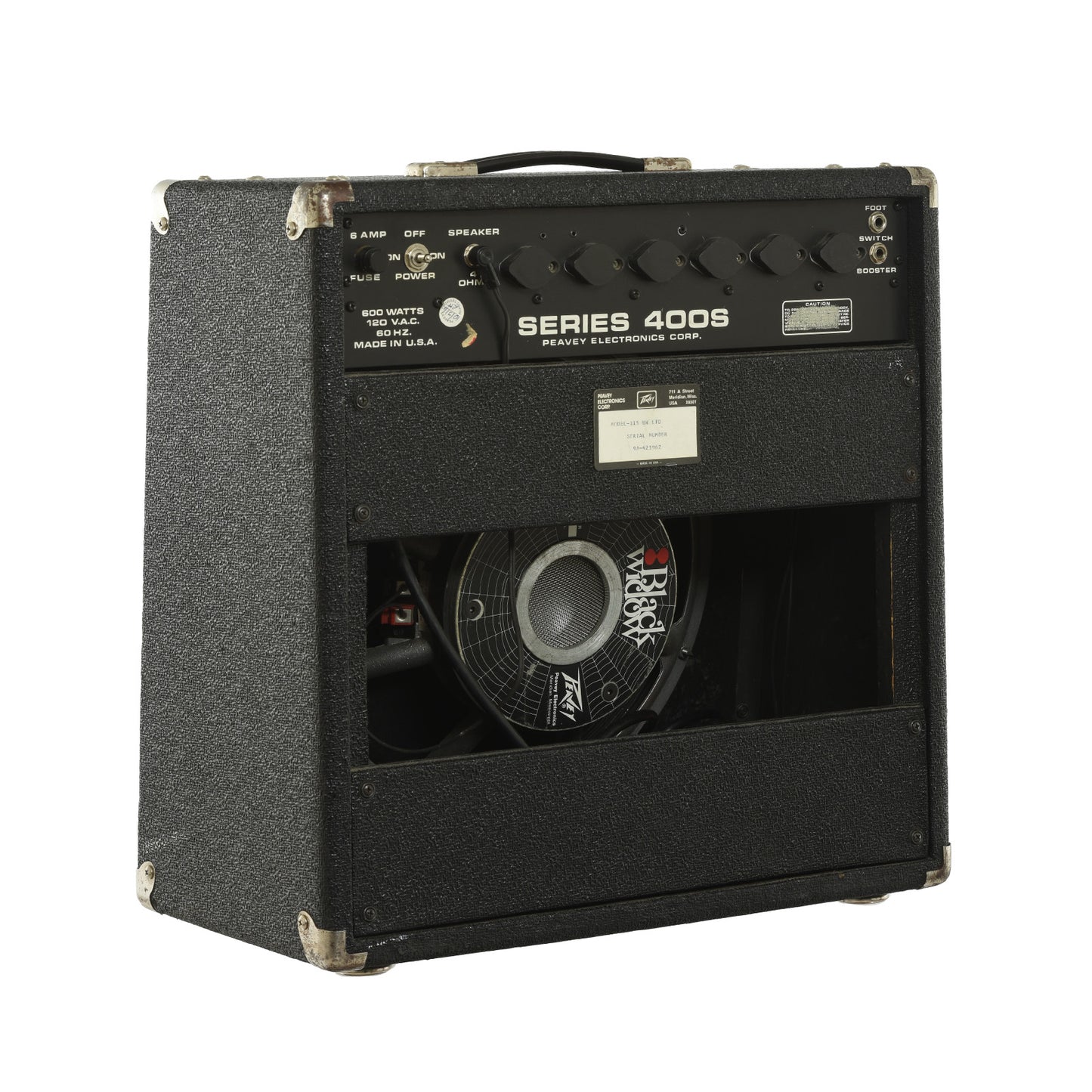 Back and side of Peavey LTD-400 Combo Amp