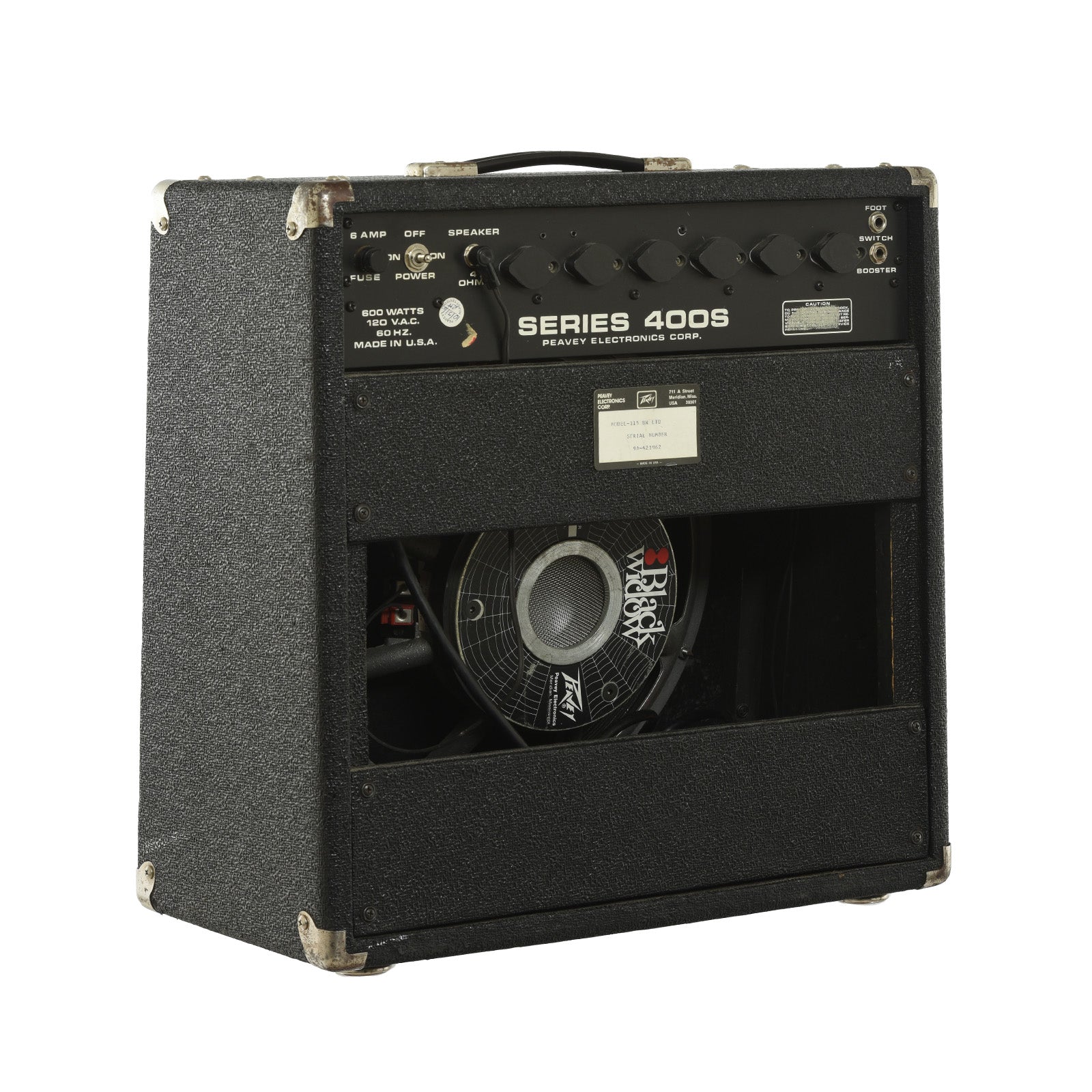 Back and side of Peavey LTD-400 Combo Amp