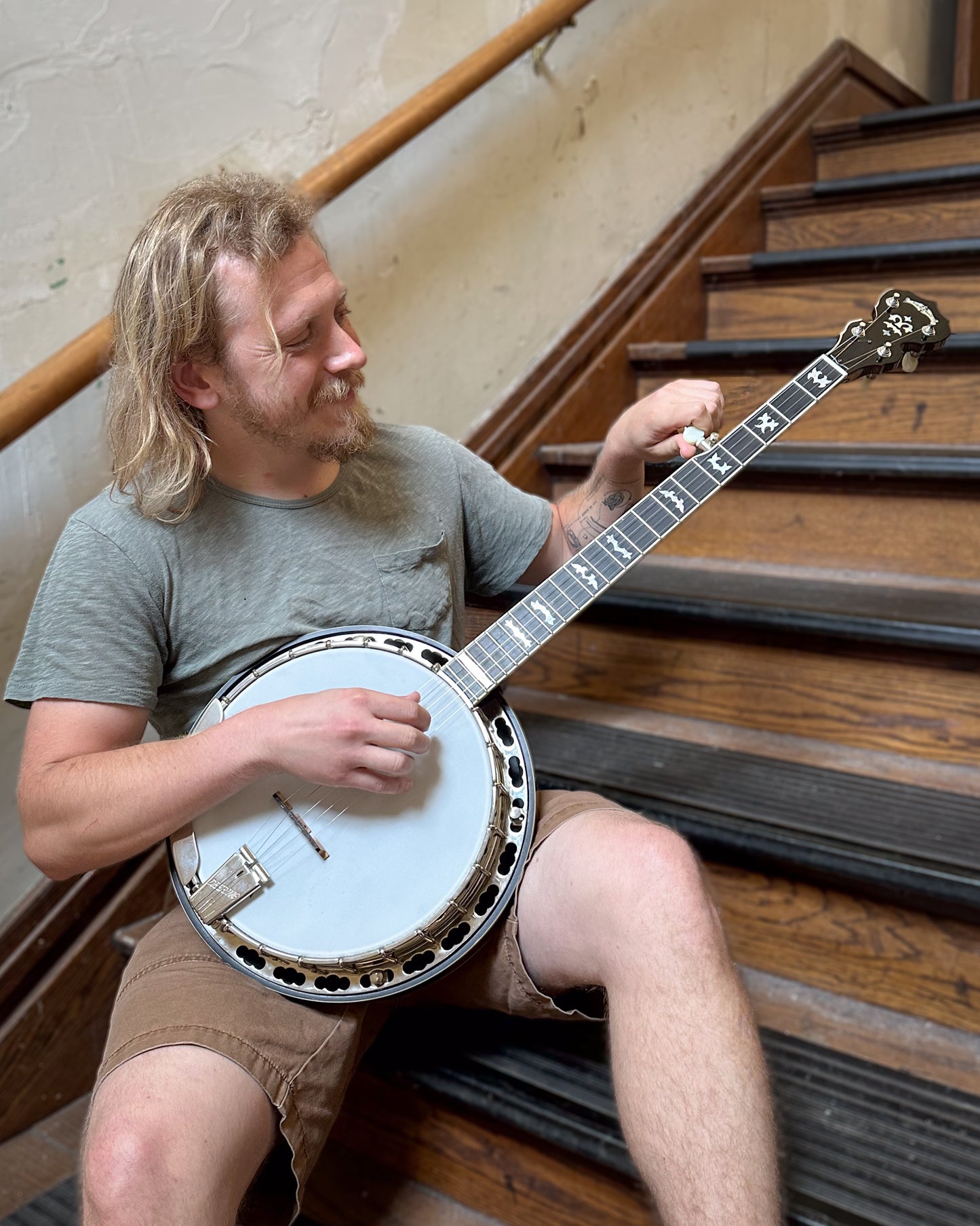 Ben with Deering Terry Baucom Signature Model
