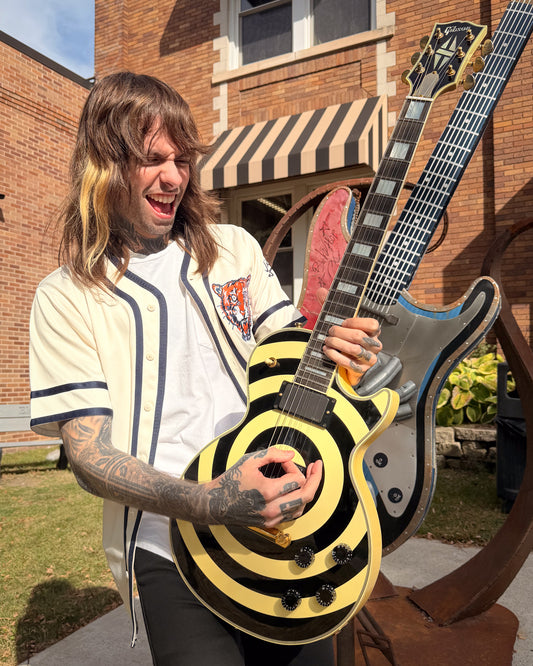 Showroom photo of Gibson Zakk Wylde Les Paul Custom Electric Guitar (c.2000)