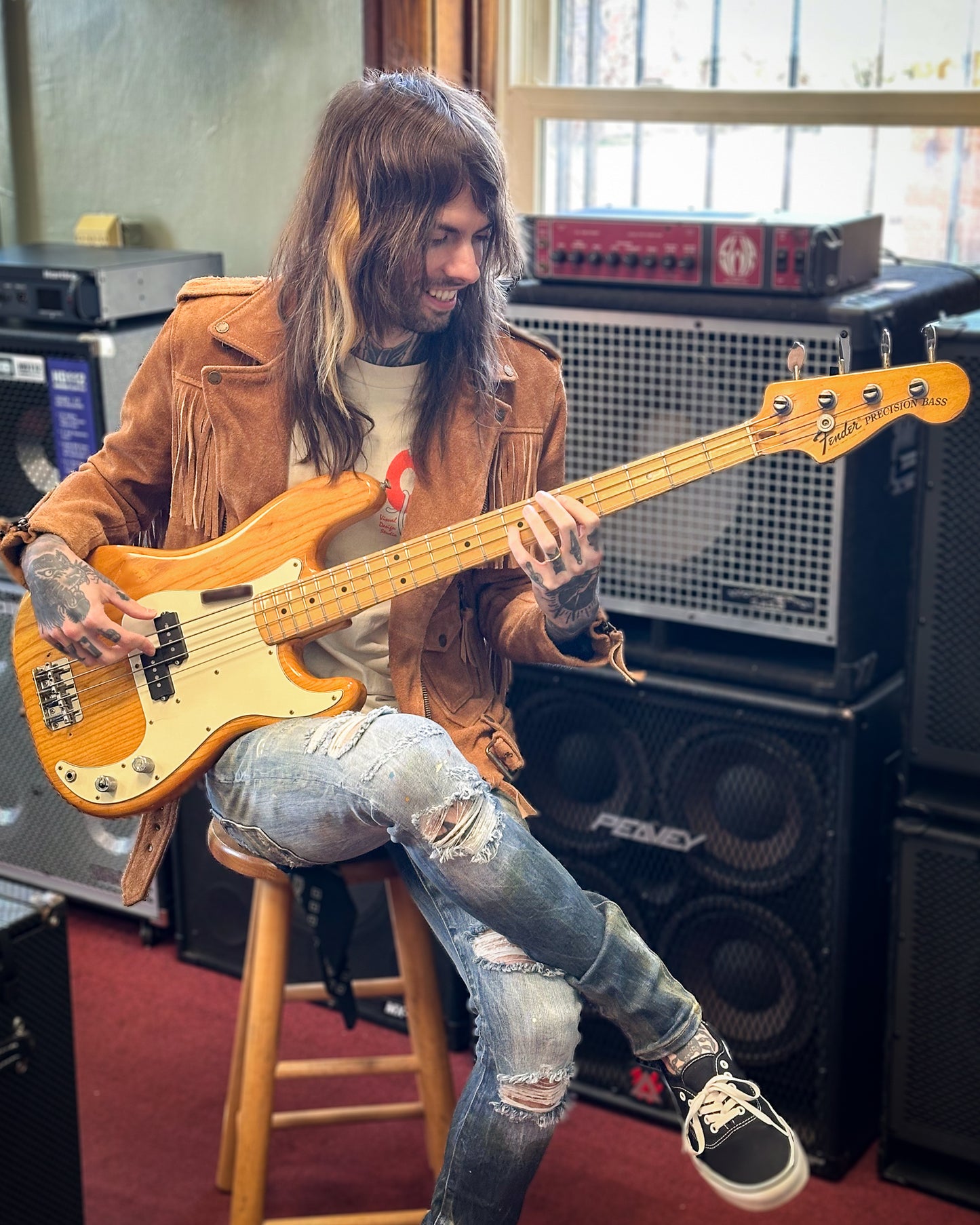 Showroom photo of Fender Precision Electric Bass Guitar (1974)