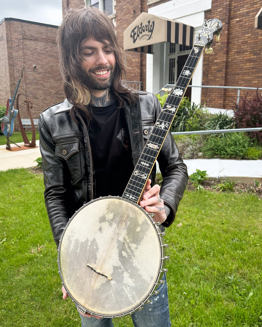 Showroom photo of Fairbanks Special Electric No.5 Openback Banjo (1898)