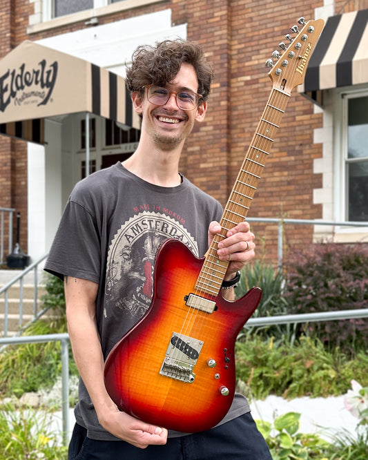 Showroom photo of Ibanez Prestige Series AZS200F Electric Guitar (2021)
