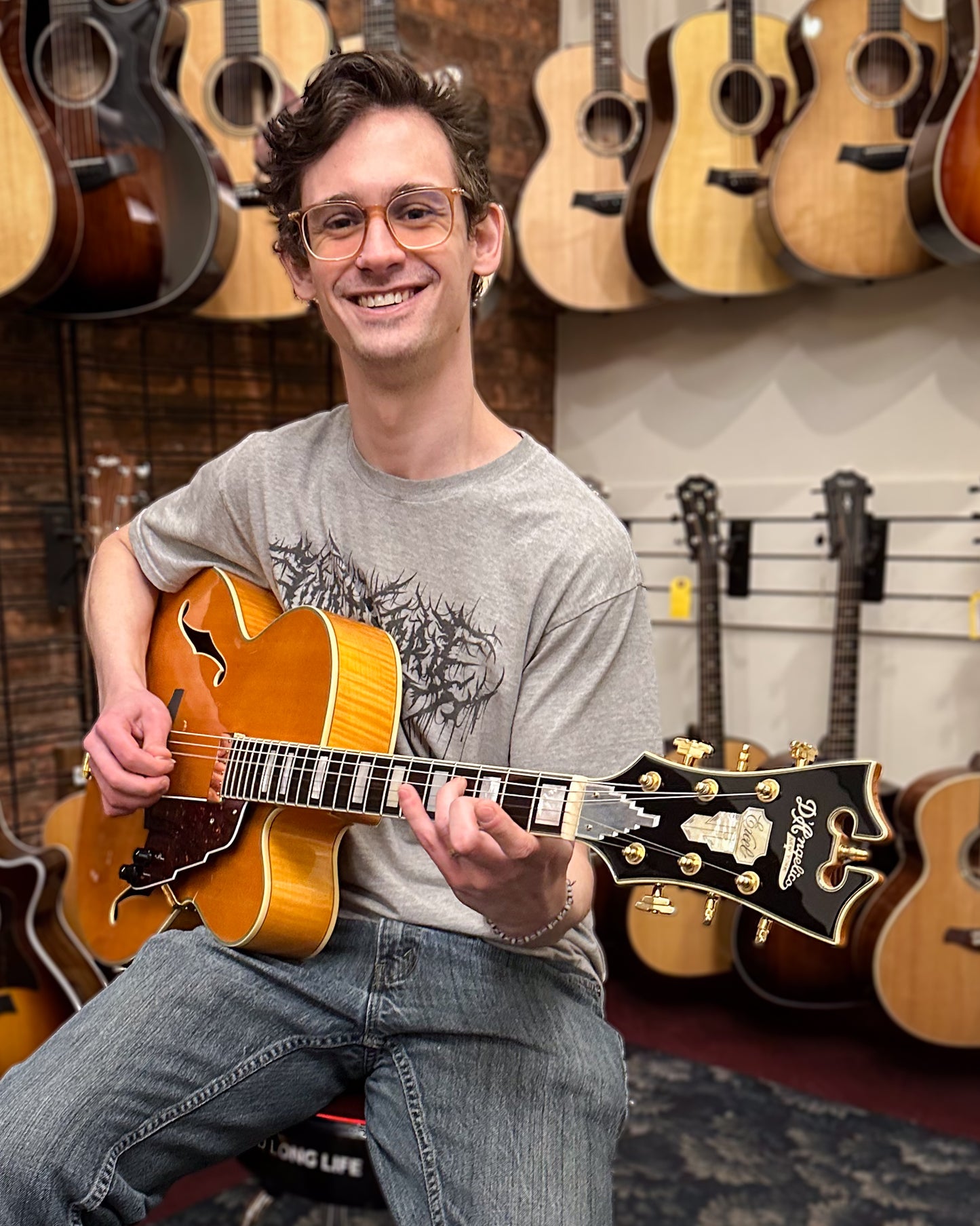 Showroom photo of D'Angelico Excel  EXL-1 Archtop Hollowbody Guitar (2013)