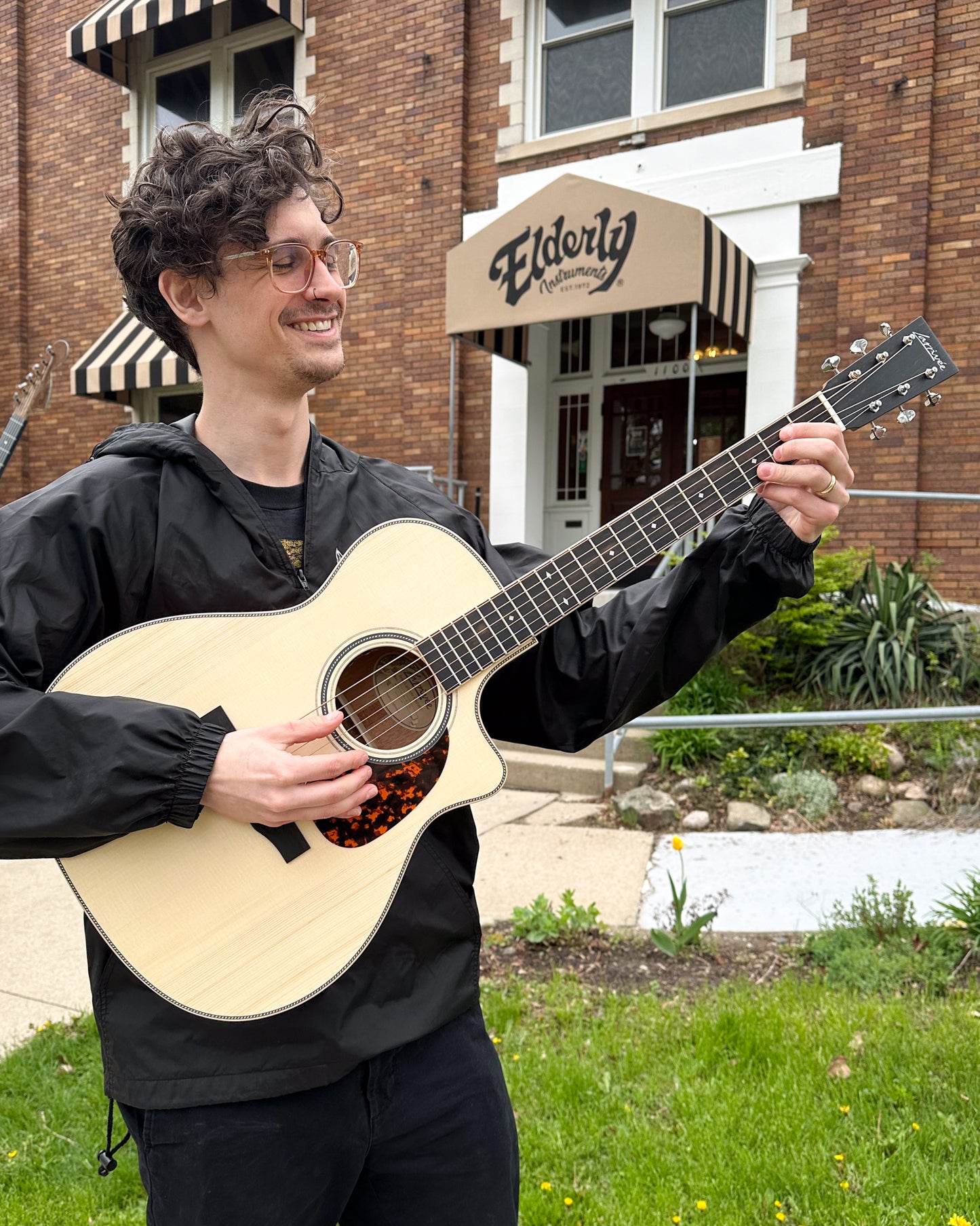 Showroom photo of Larrivee OMV-40E OM Cutaway Acoustic Guitar