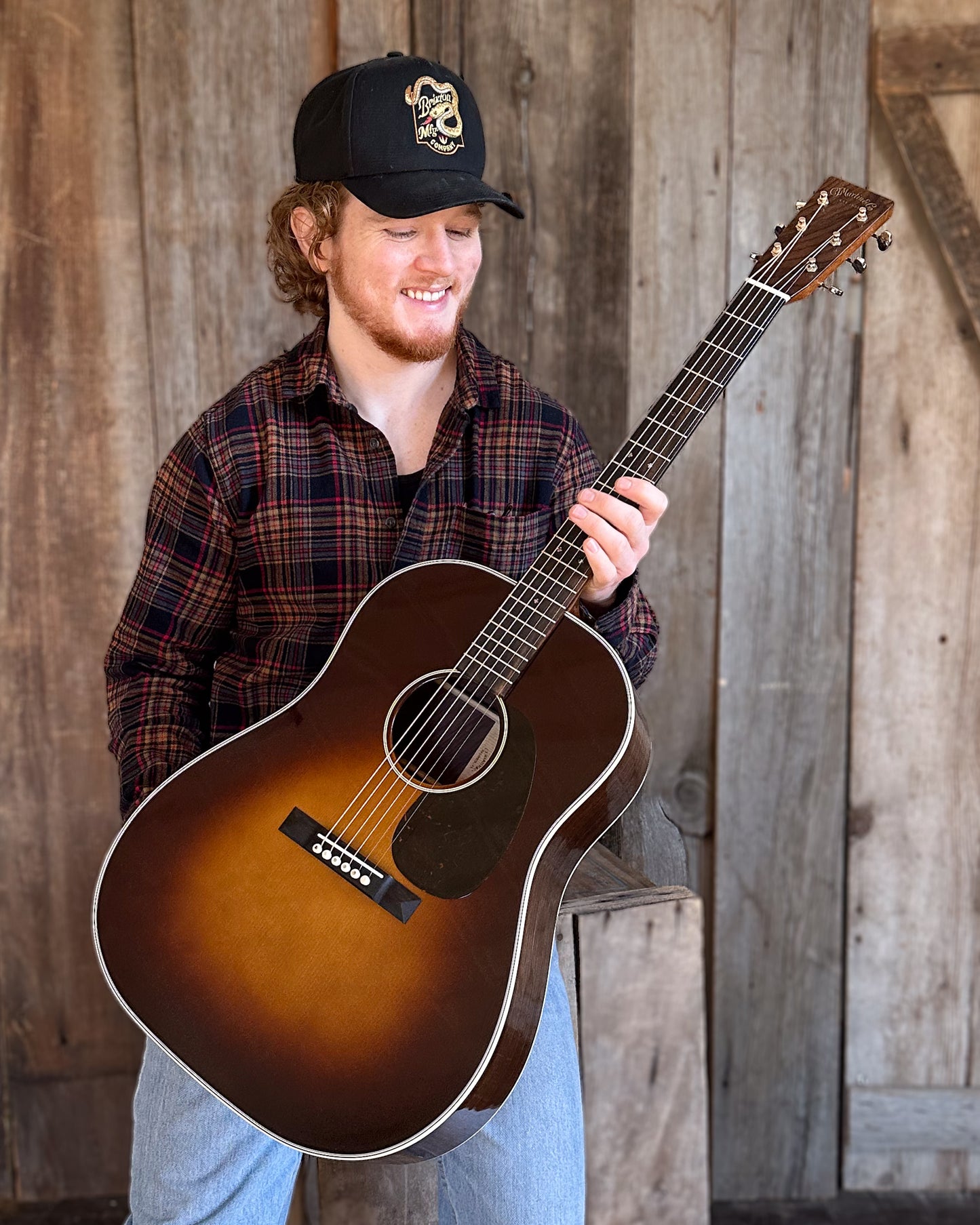 Showroom photo of Martin Custom Slope Shoulder Burst Dreadnought Guitar & Case 2 of 2