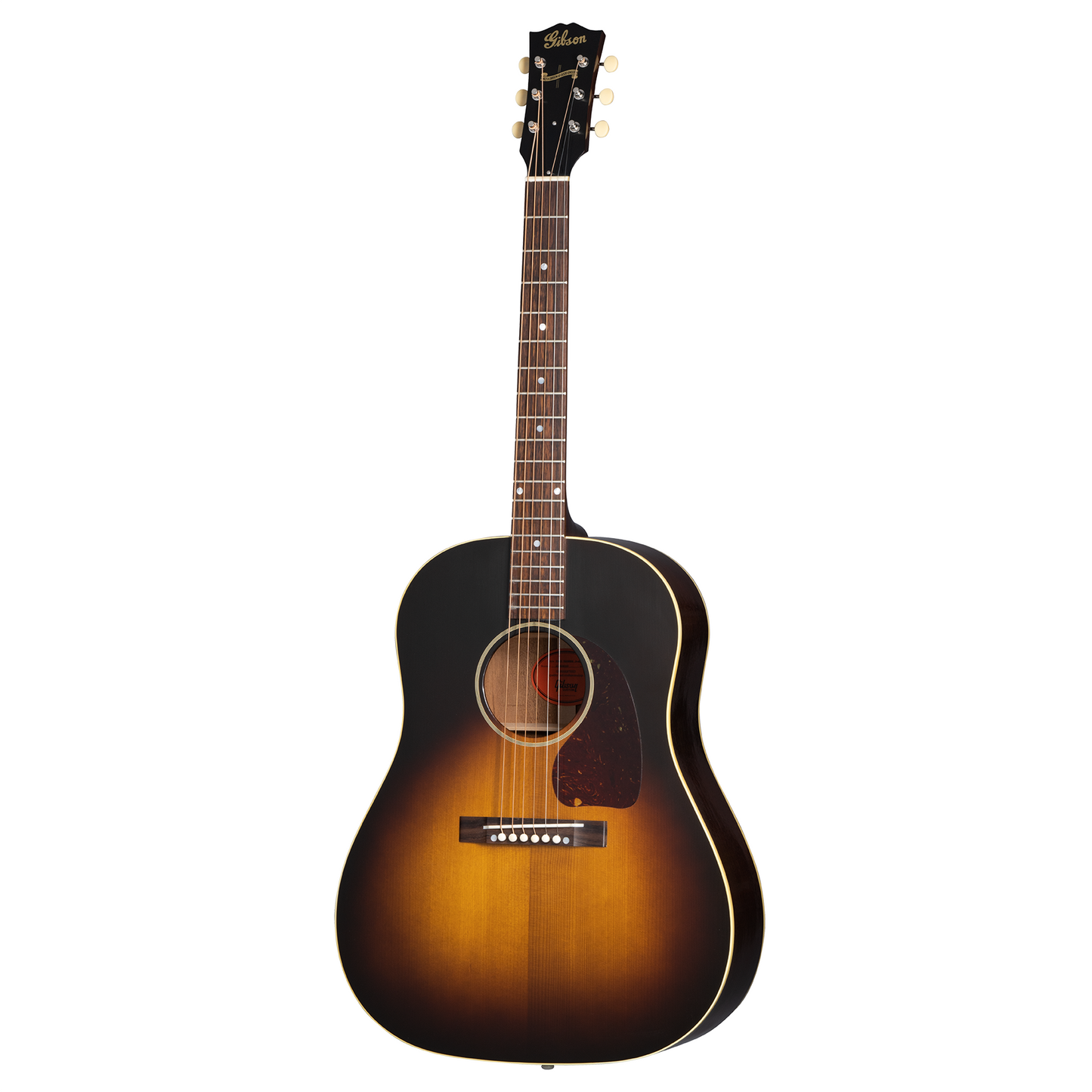 Full Front of Gibson 1942 Banner J-45 Acoustic Guitar & Case, Vintage Sunburst