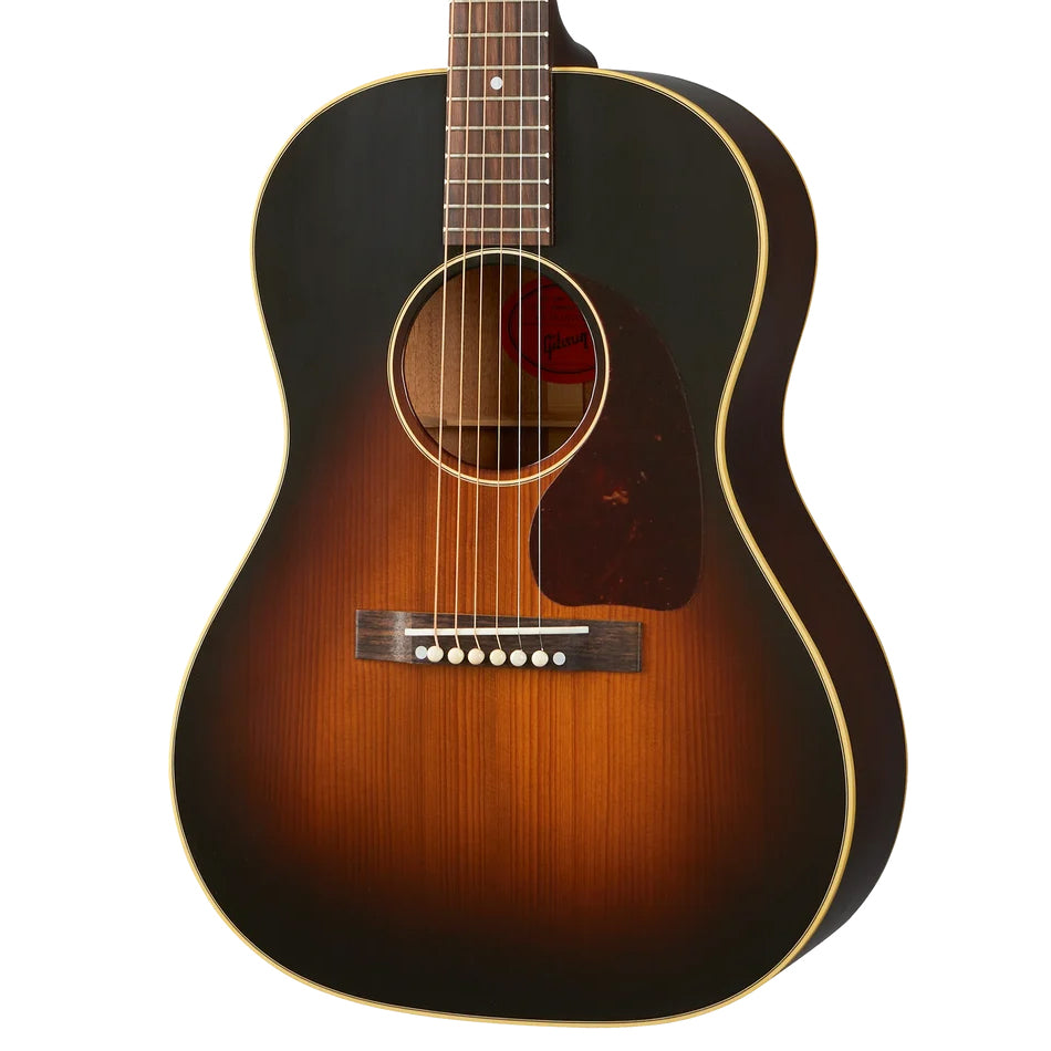 Front of Gibson 1942 Banner LG-2 Acoustic Guitar & Case, Vintage Sunburst