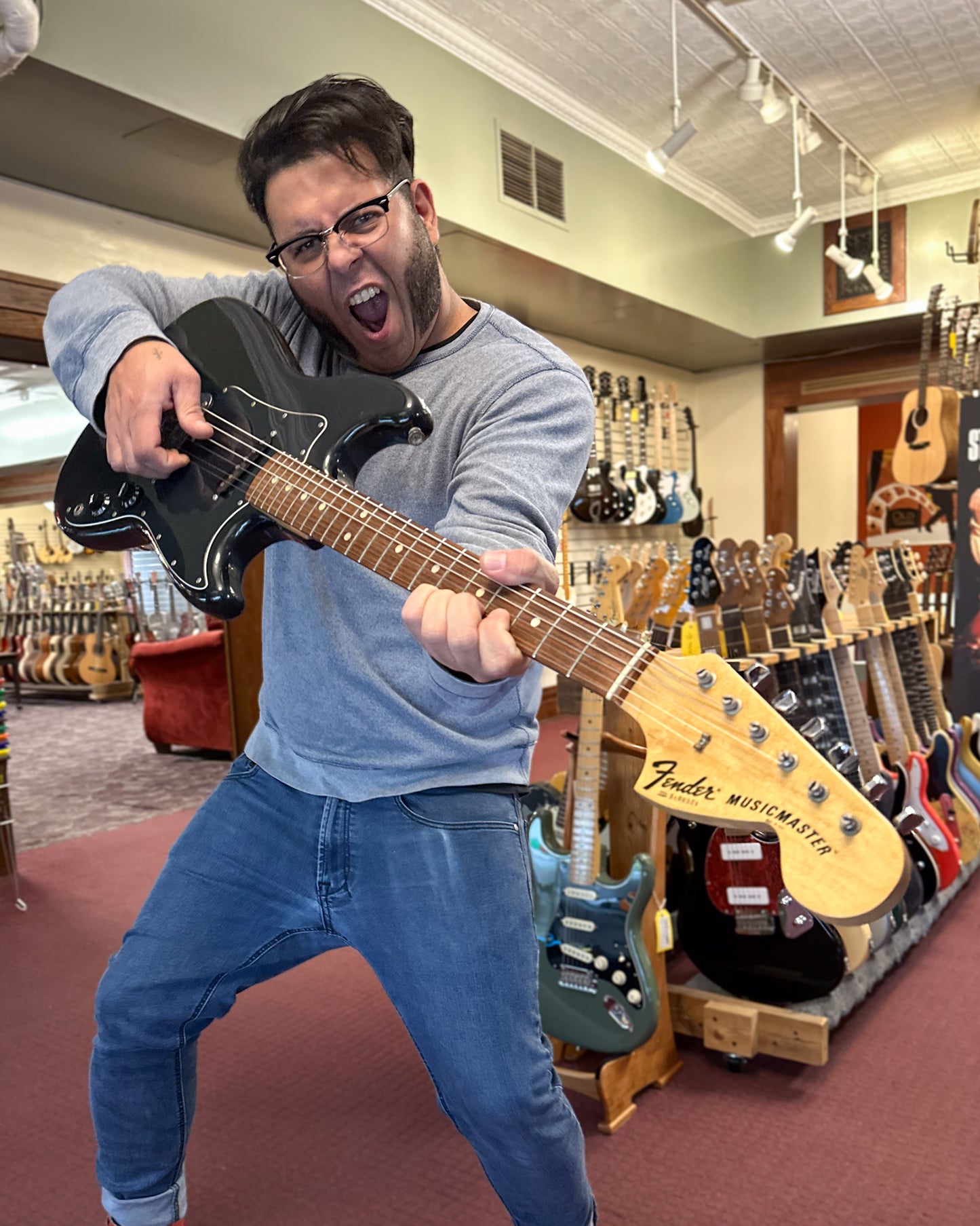 Showroom photo of Fender Musicmaster Electric Guitar (1978)