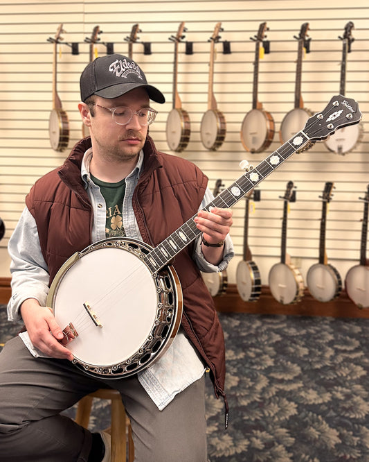 Showroom photo of Gold Tone Mastertone OB-12 Top Tension Resonator Banjo