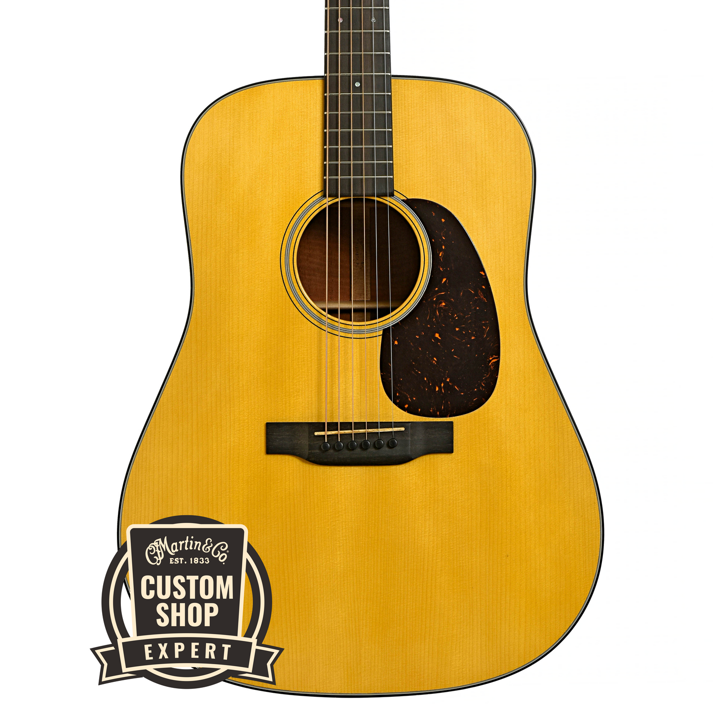 Front of Martin Custom Mahogany Aged Dreadnought Guitar 